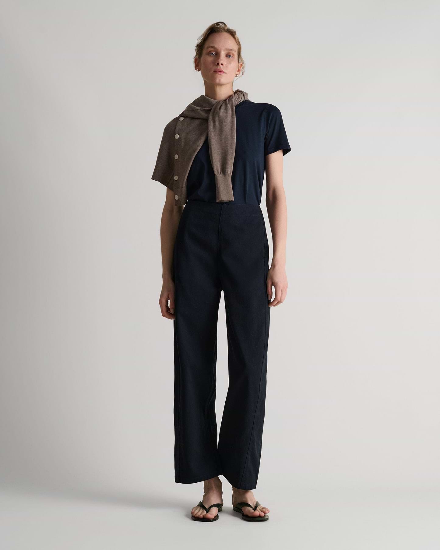 Women's Organic Cotton Barrel Leg Jean - Ink