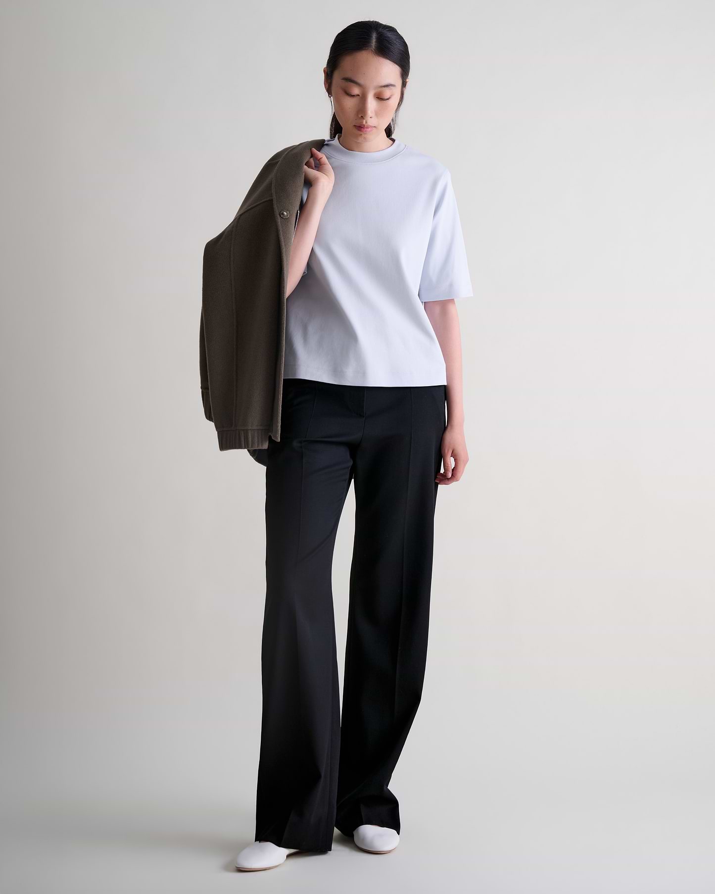 Women's Boxy Cotton T-shirt - Ice Blue