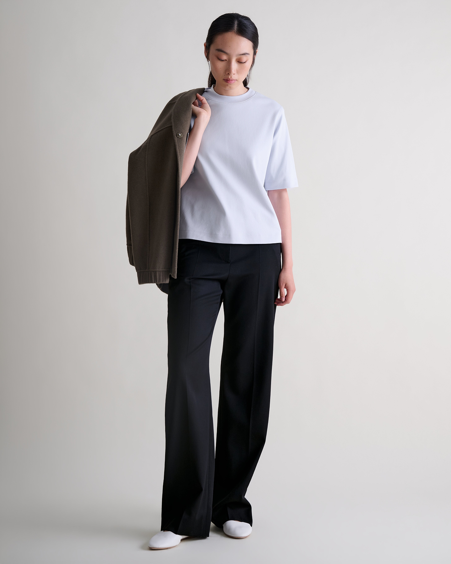 Women's Boxy Cotton T-shirt - Ice Blue