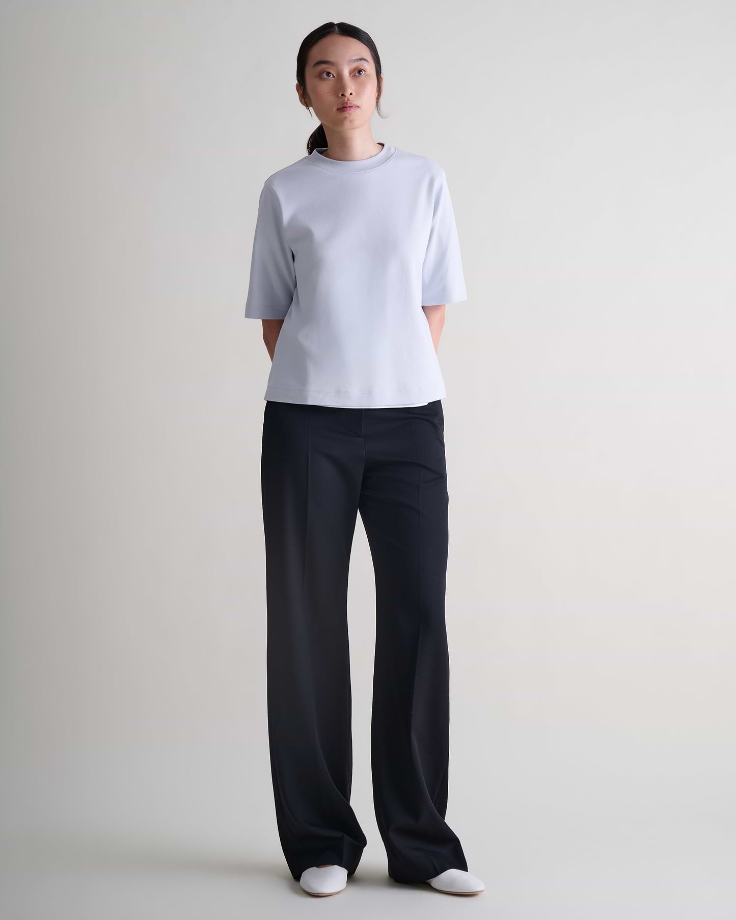 Women's Boxy Cotton T-shirt - Ice Blue