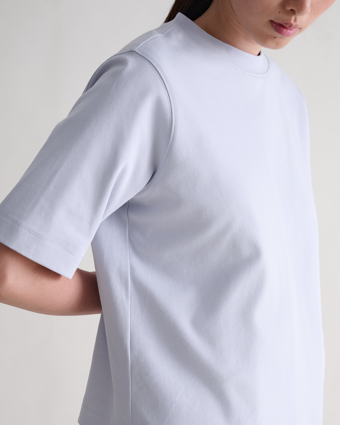 Women's Boxy Cotton T-shirt - Ice Blue