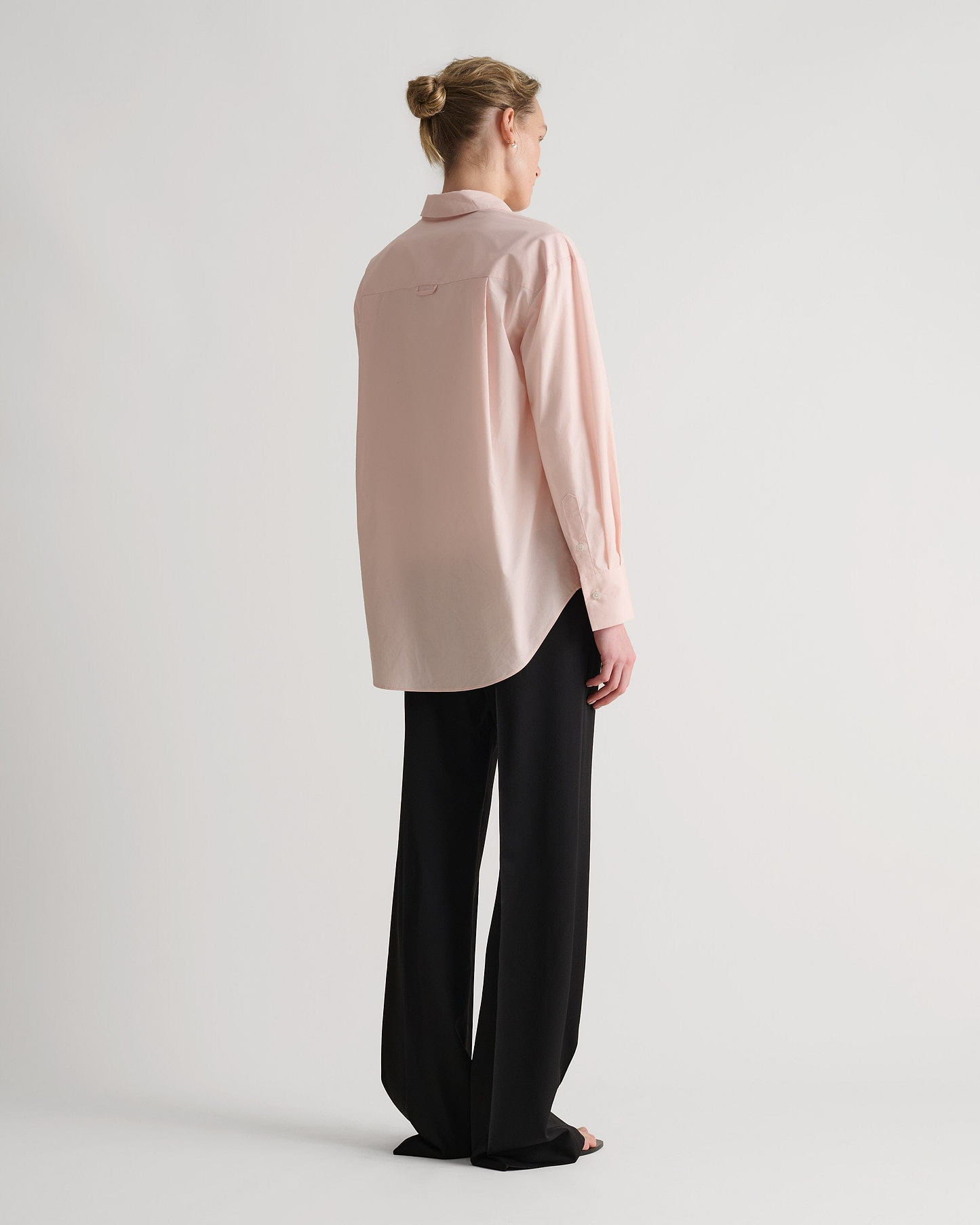 Organic Cotton Oversized Poplin Shirt - Pink
