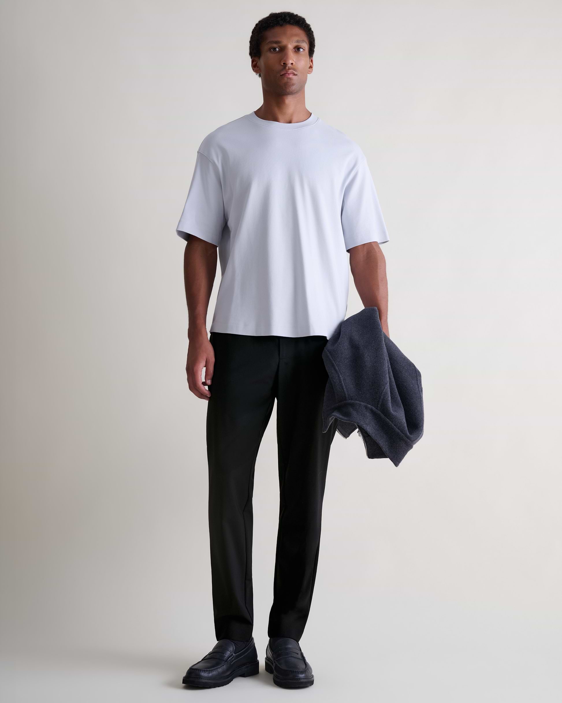 Men's Relaxed Cotton T-shirt - Ice Blue