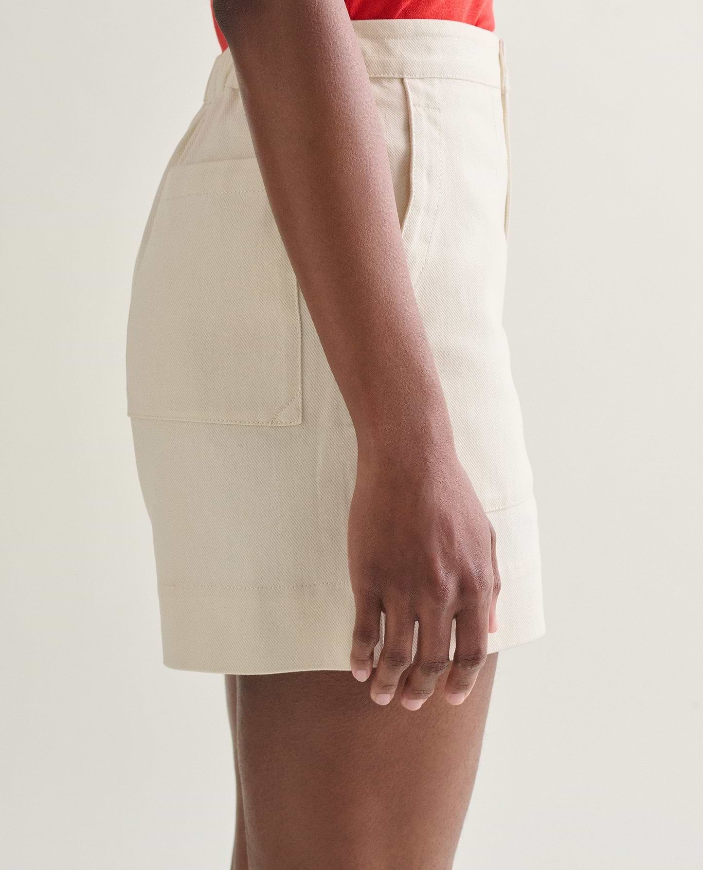 Women's Organic Denim Shorts - Parchment