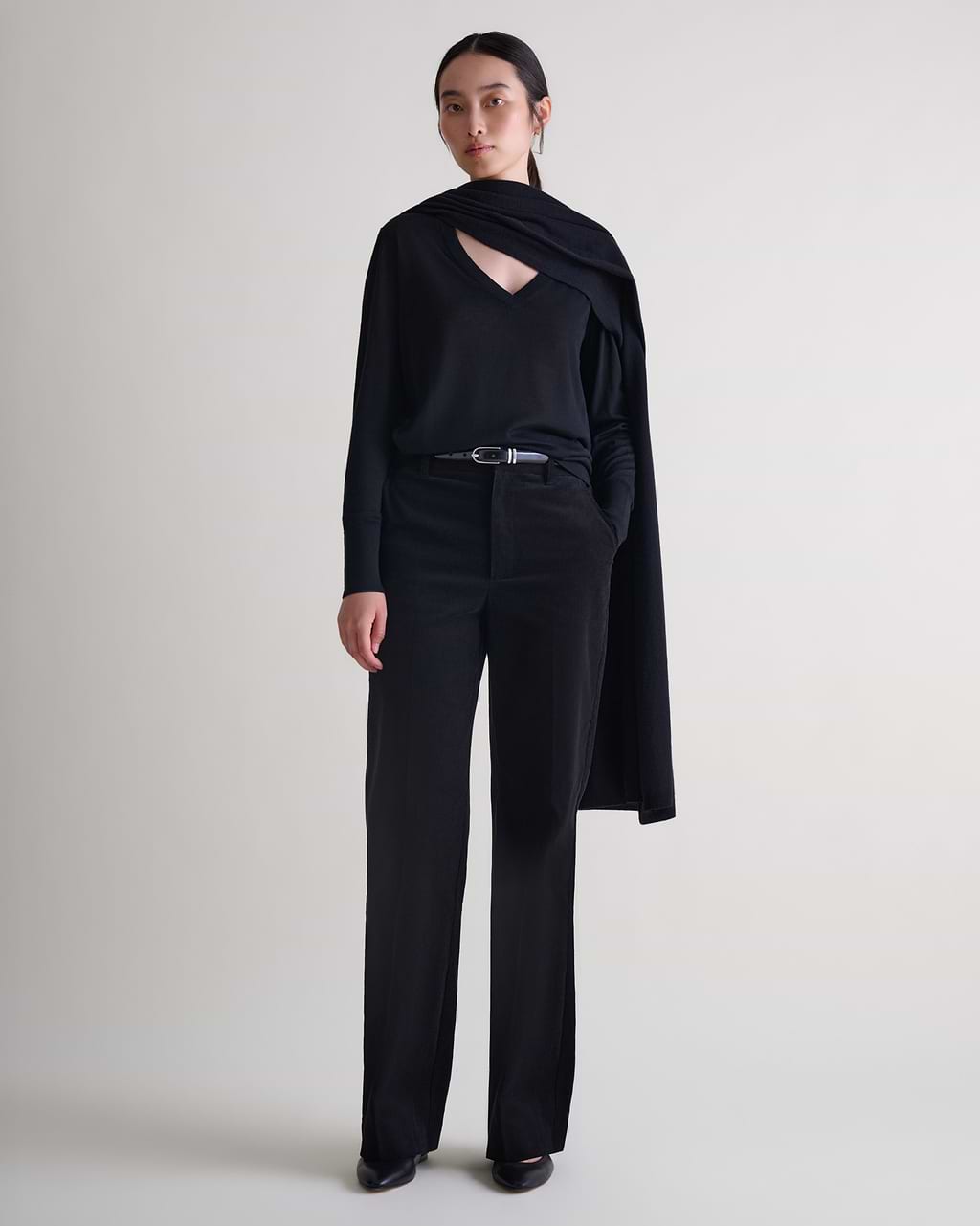 Oversized Finest Cashmere Wrap - Black