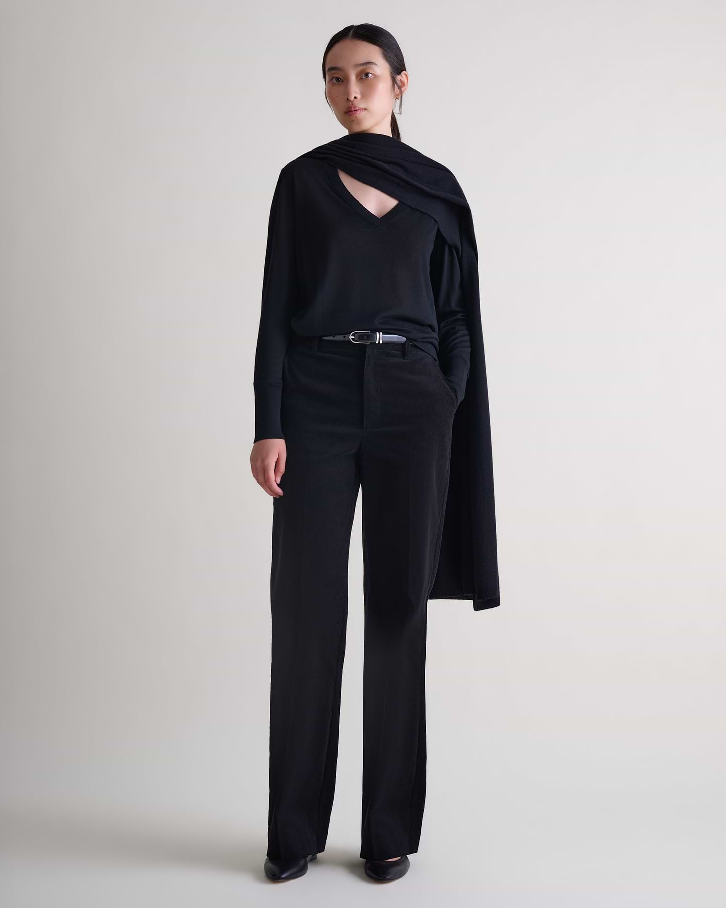 Oversized Finest Cashmere Wrap - Black