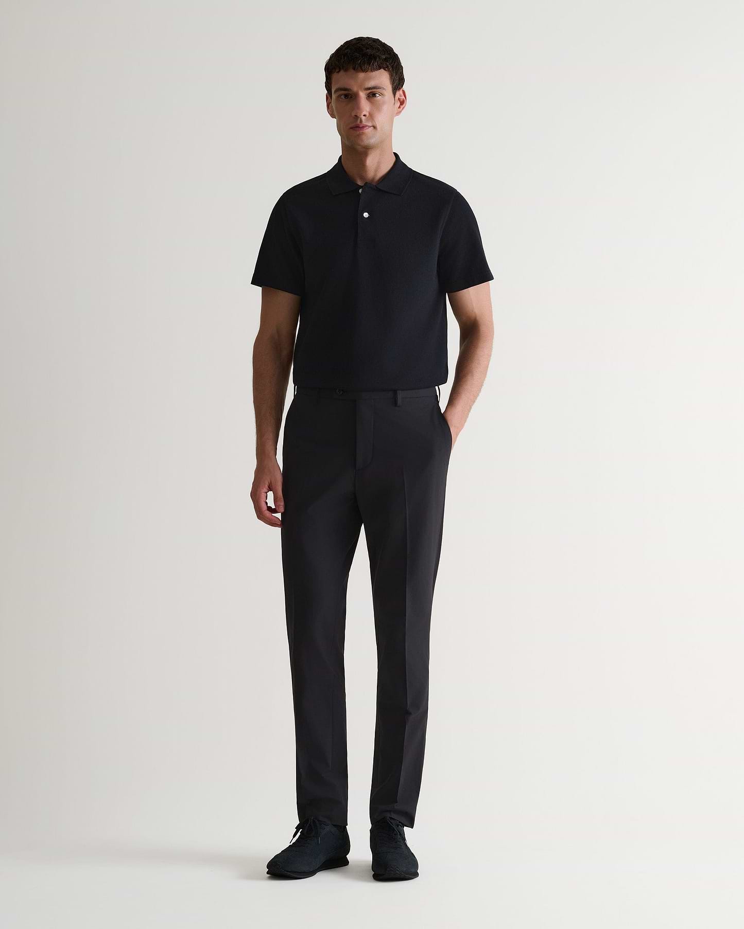 Pique Polo Shirt - Black