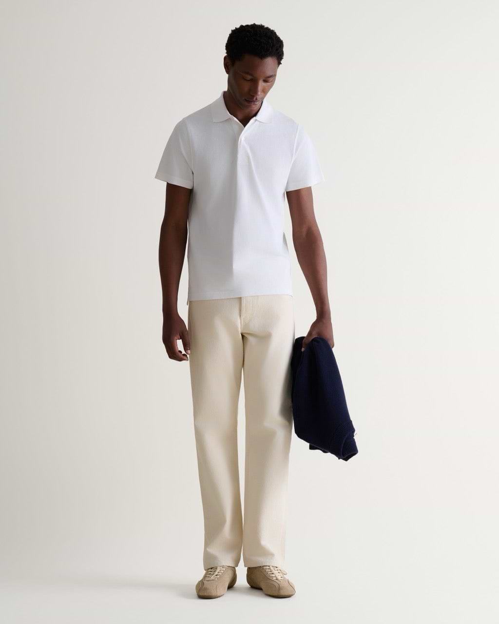 Pique Polo Shirt - White