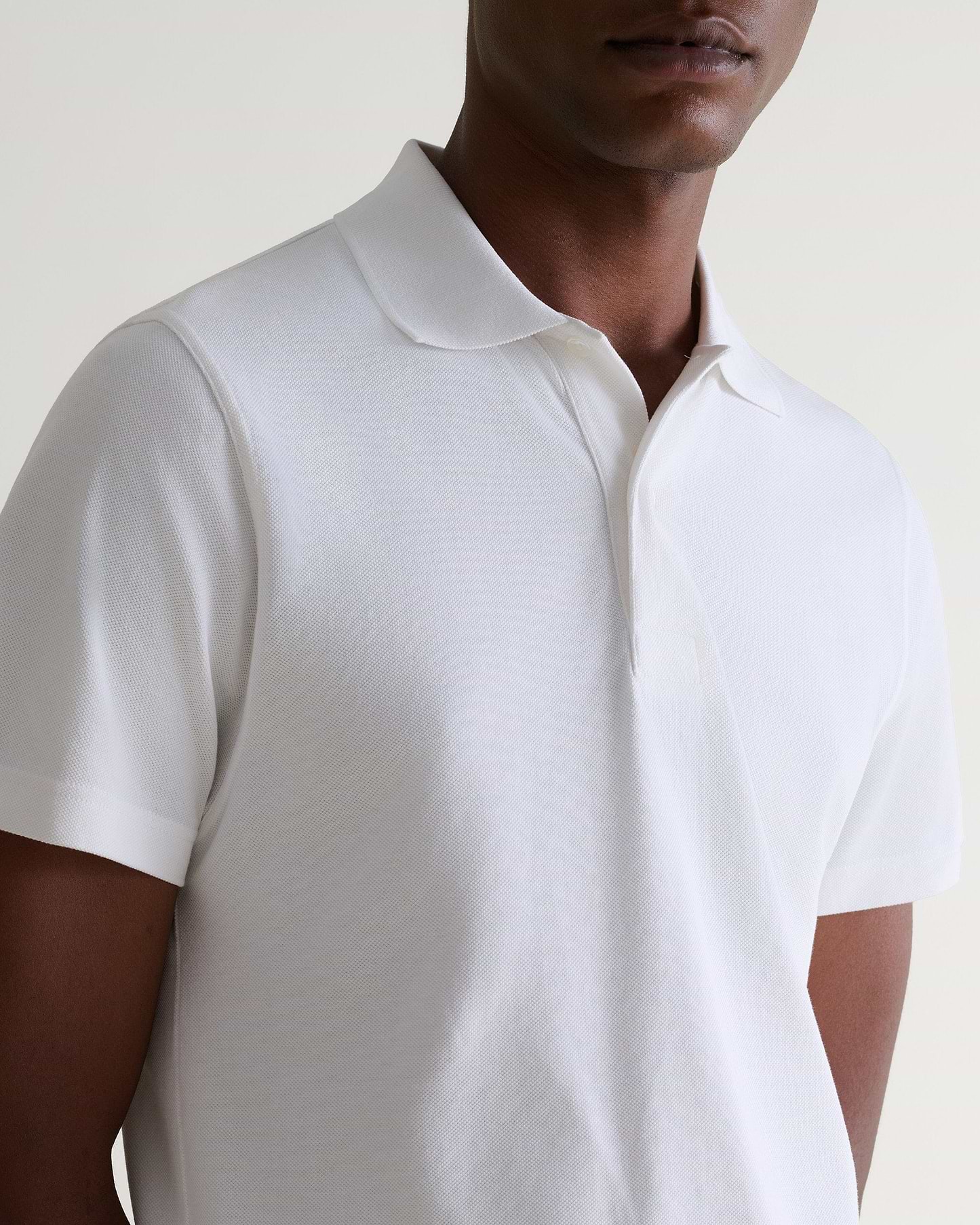 Pique Polo Shirt - White