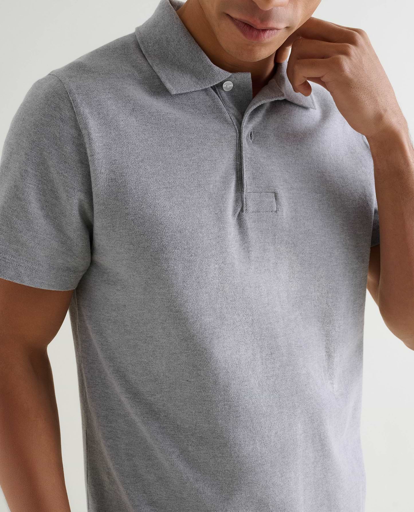 Pique Polo Shirt - Grey
