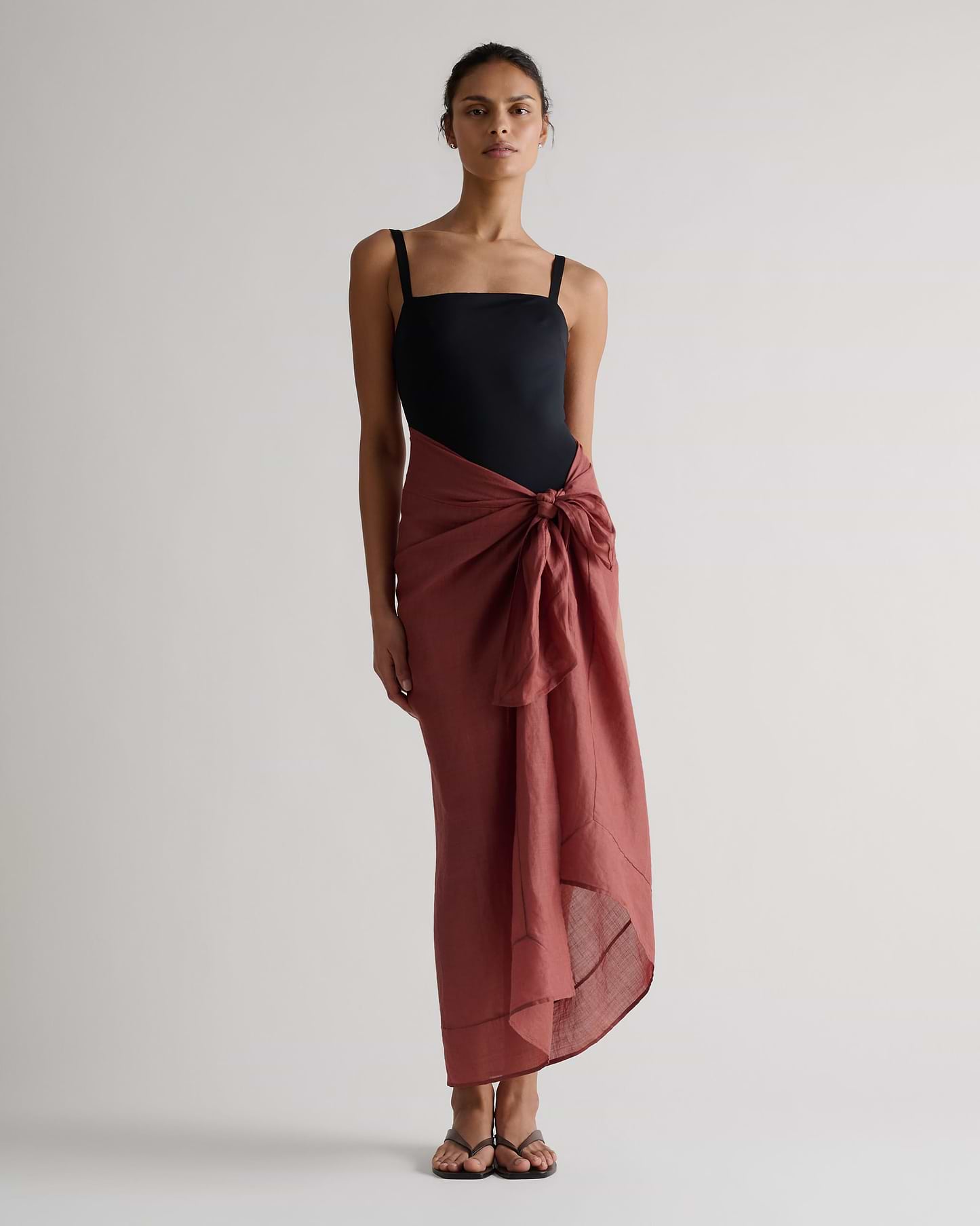 Women's Ramie Pareo Wrap - Deep Clay