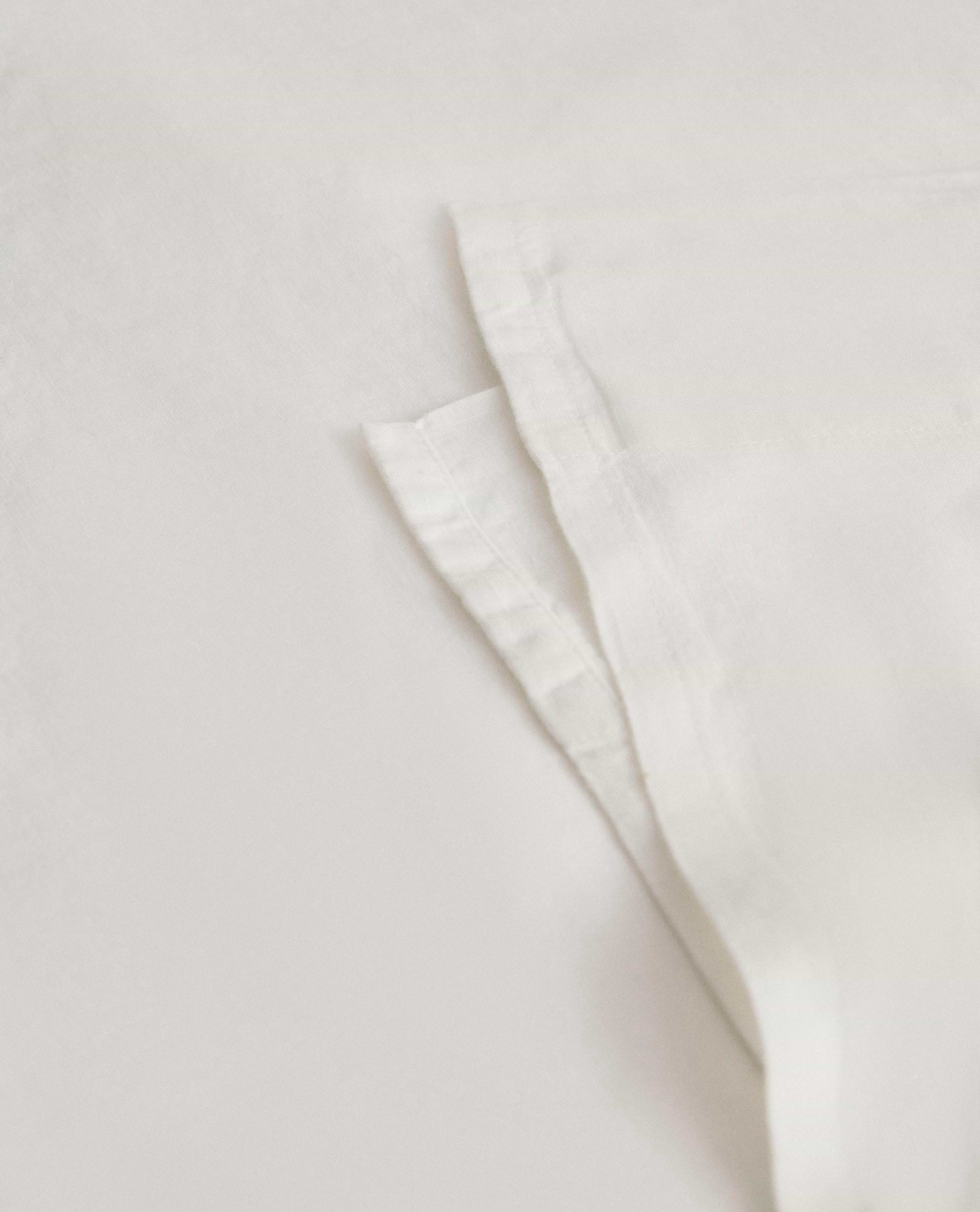 Relaxed & Refined Linen Flat Sheet - White