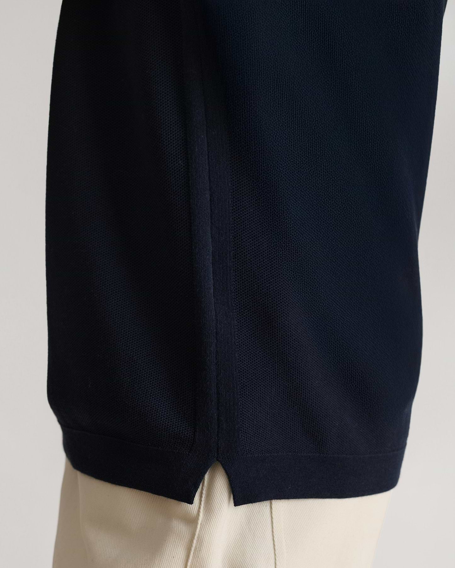 Men's Cotton Twist Pique Polo - Indigo