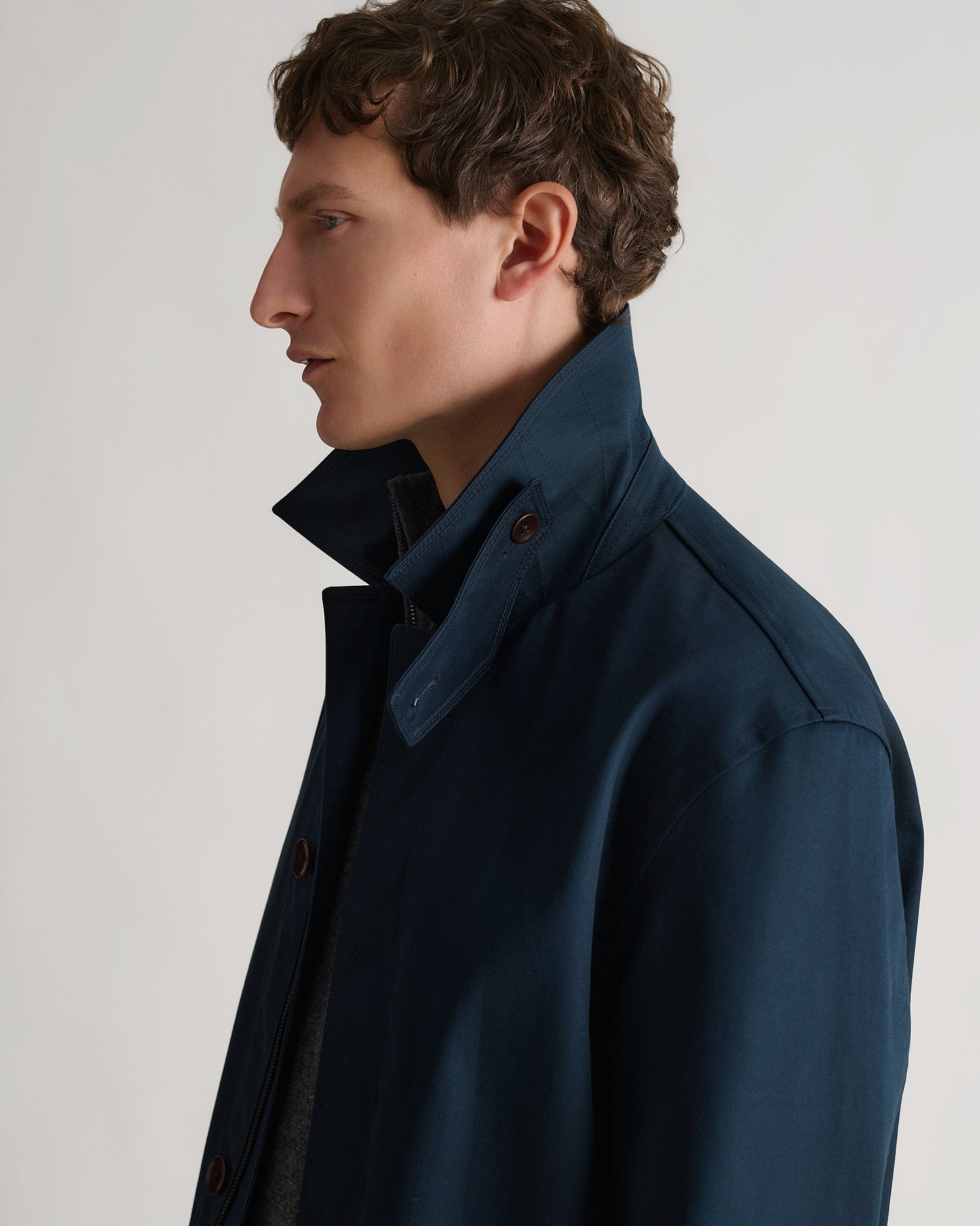 Men's Showerproof Rain Mac - Navy