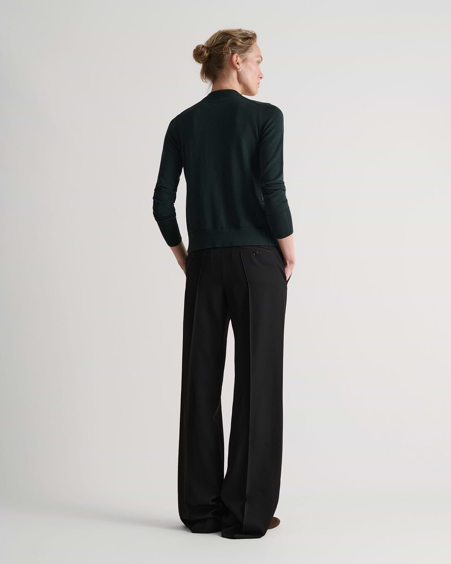 Silk-Cotton Cardigan - Kelp