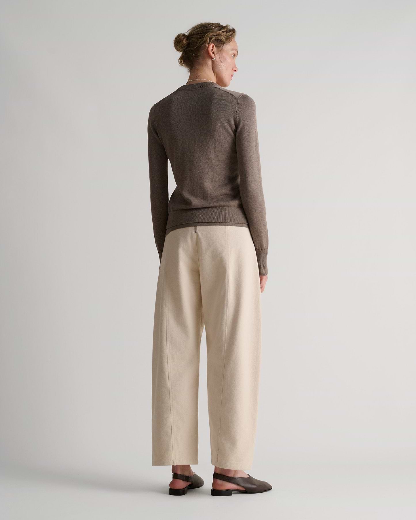 Silk-Cotton Cardigan - Mole