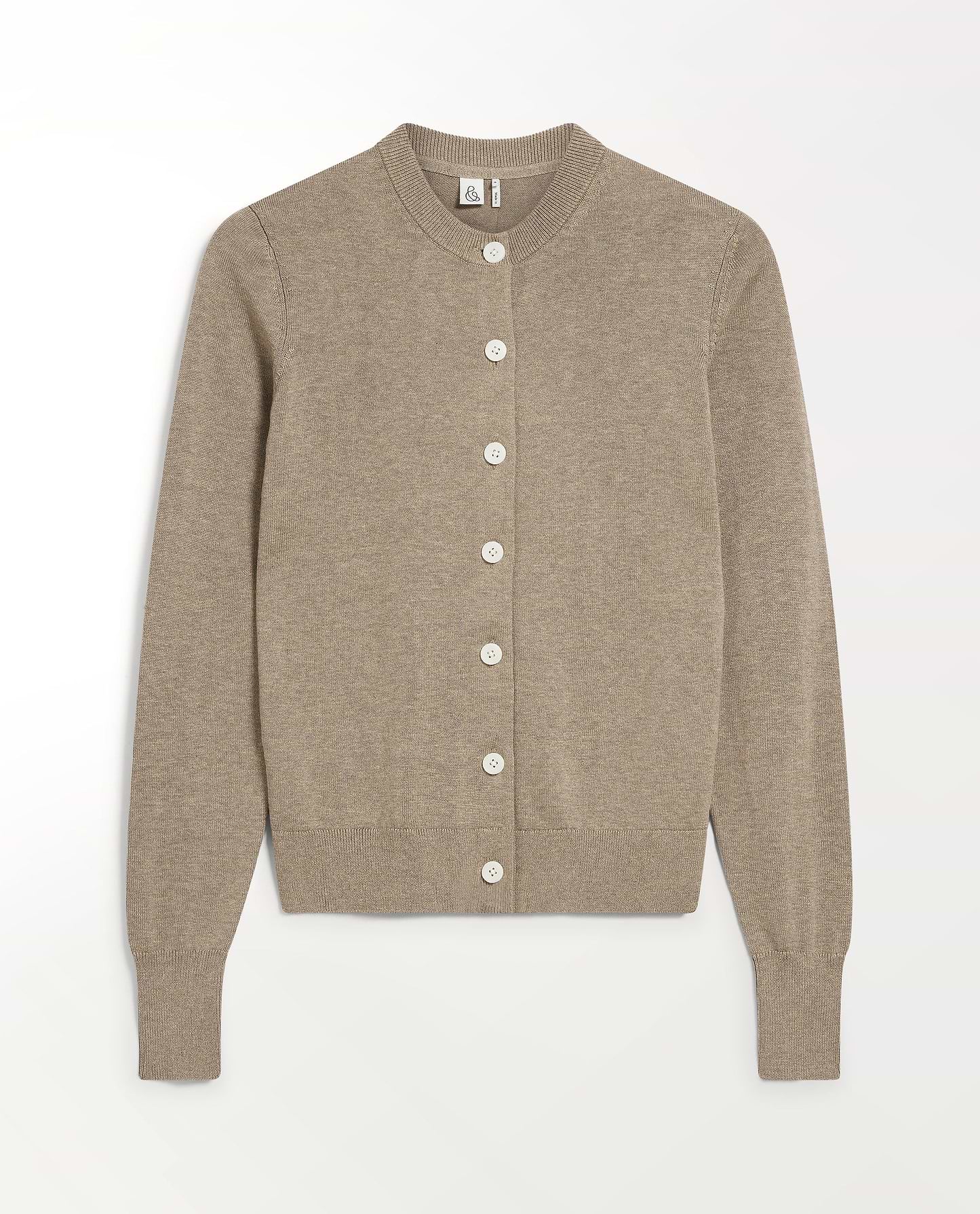 Silk-Cotton Cardigan - Mole