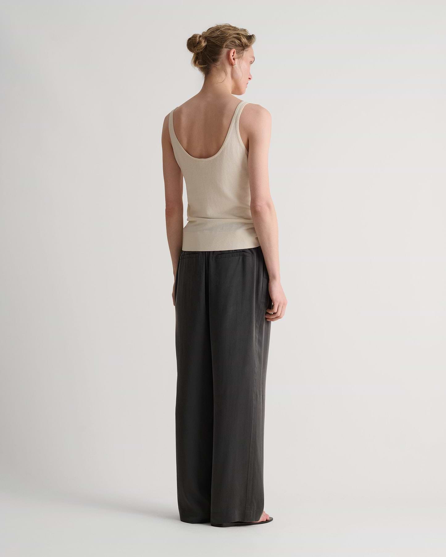 Women's Silk-Cotton Vest - Buttermilk