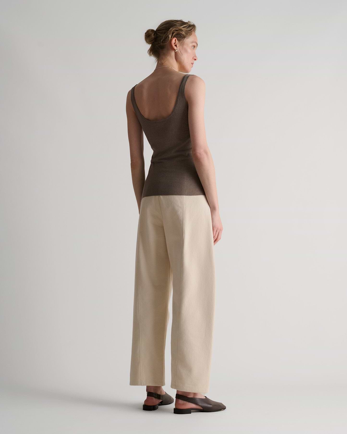 Women's Silk-Cotton Vest - Mole
