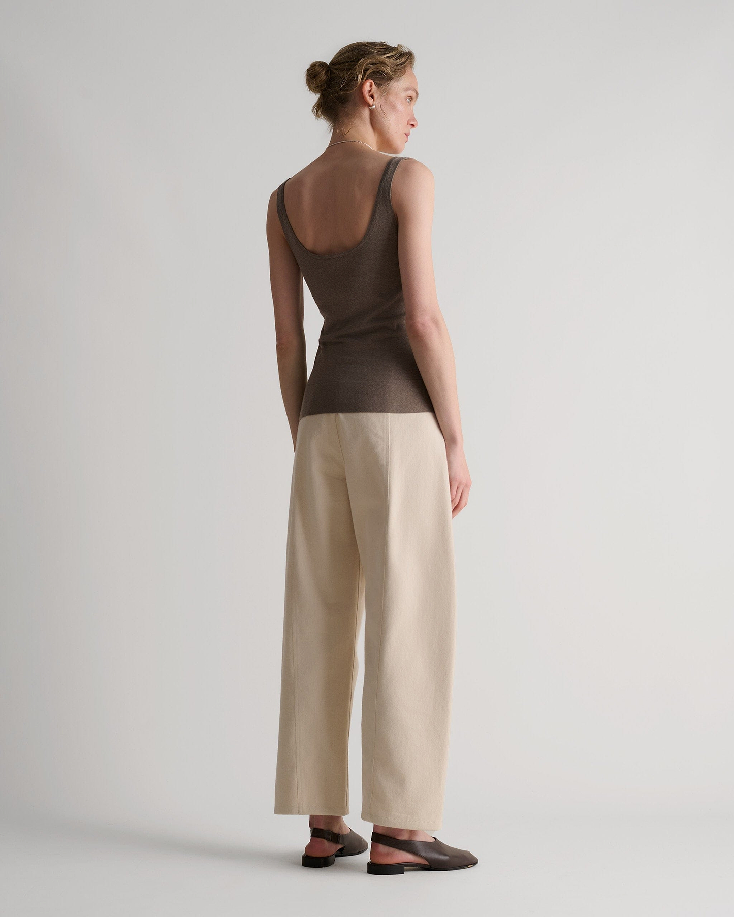 Women's Silk-Cotton Vest - Mole