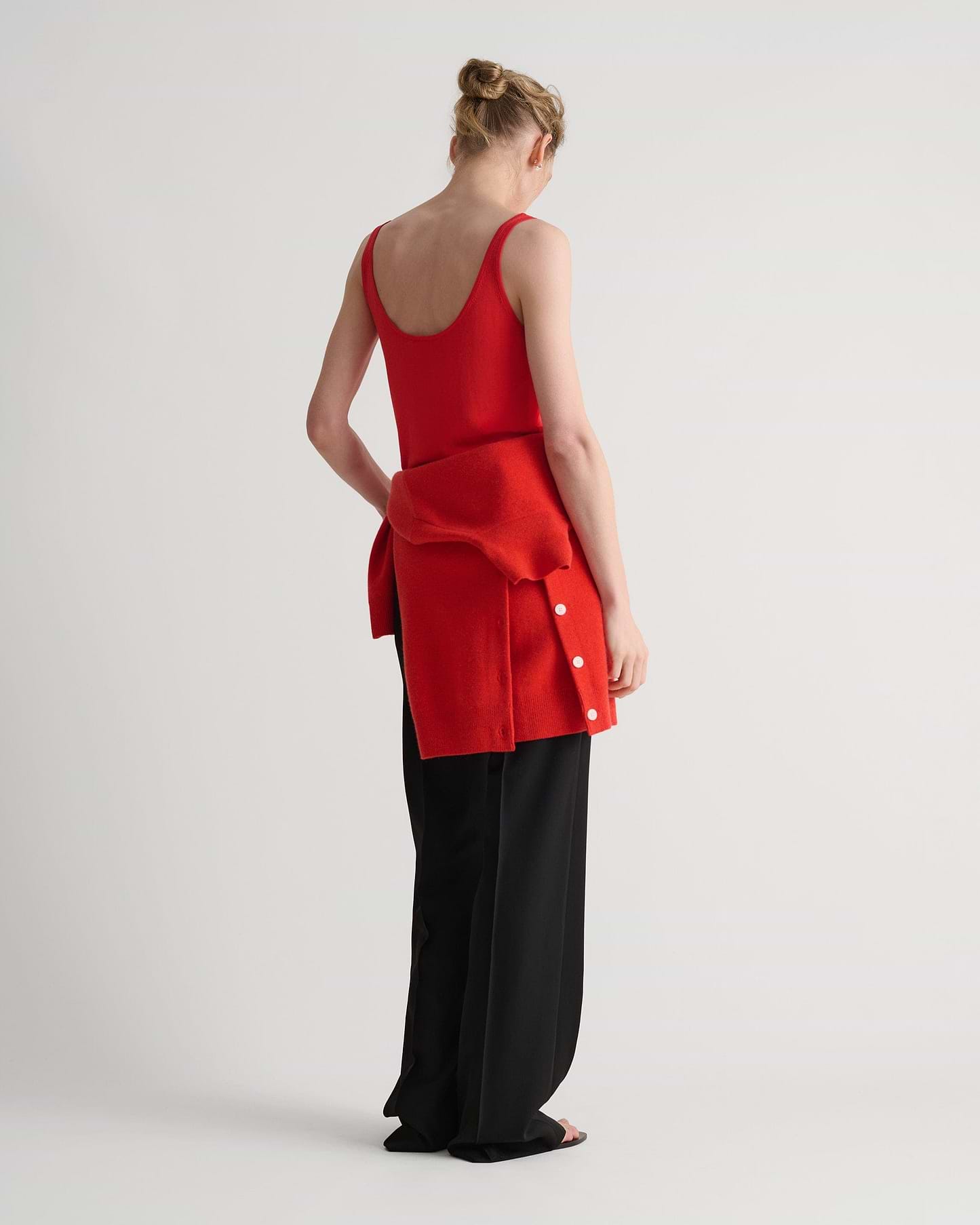 Women's Silk-Cotton Vest - Poppy
