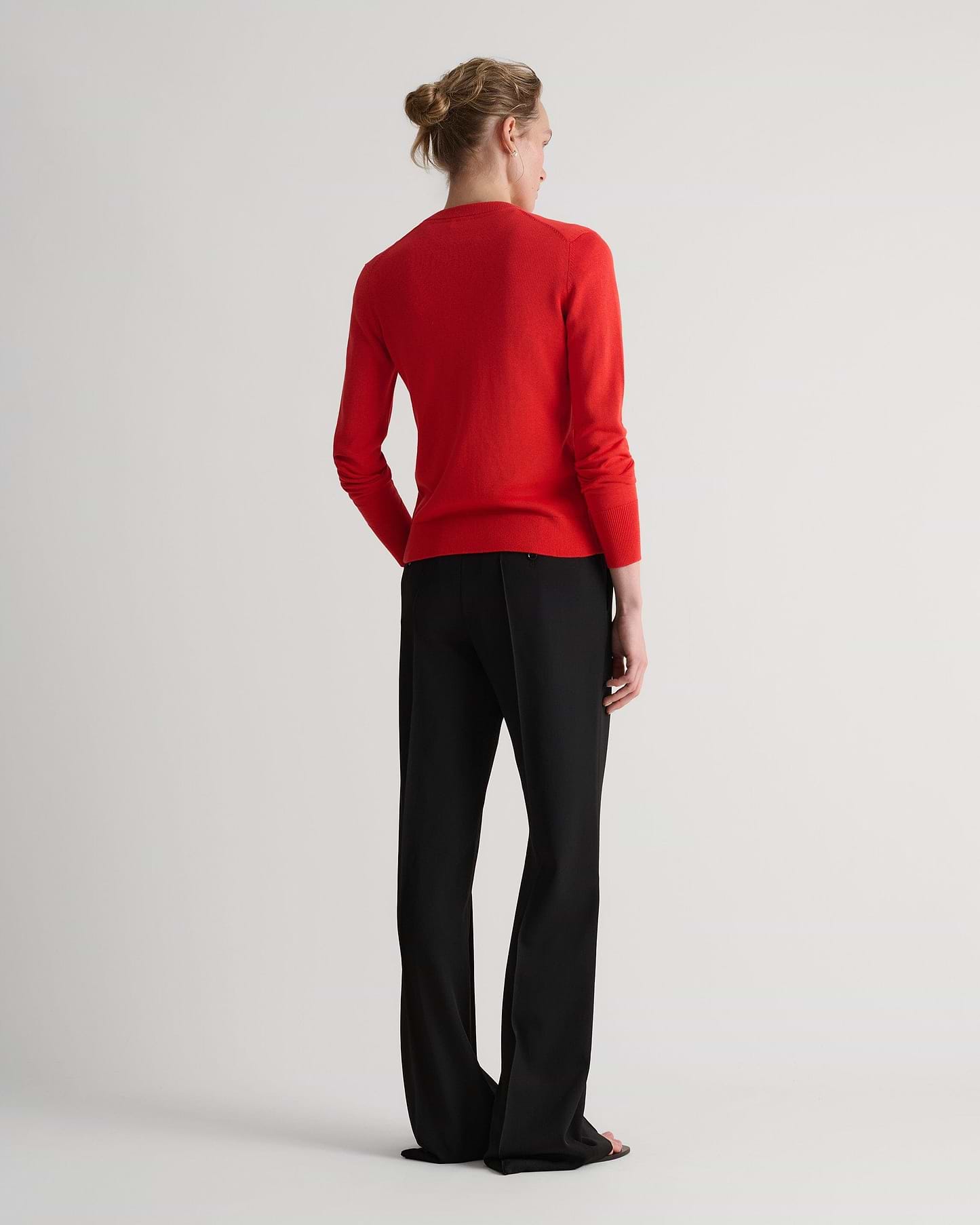 Silk-Cotton Cardigan - Poppy