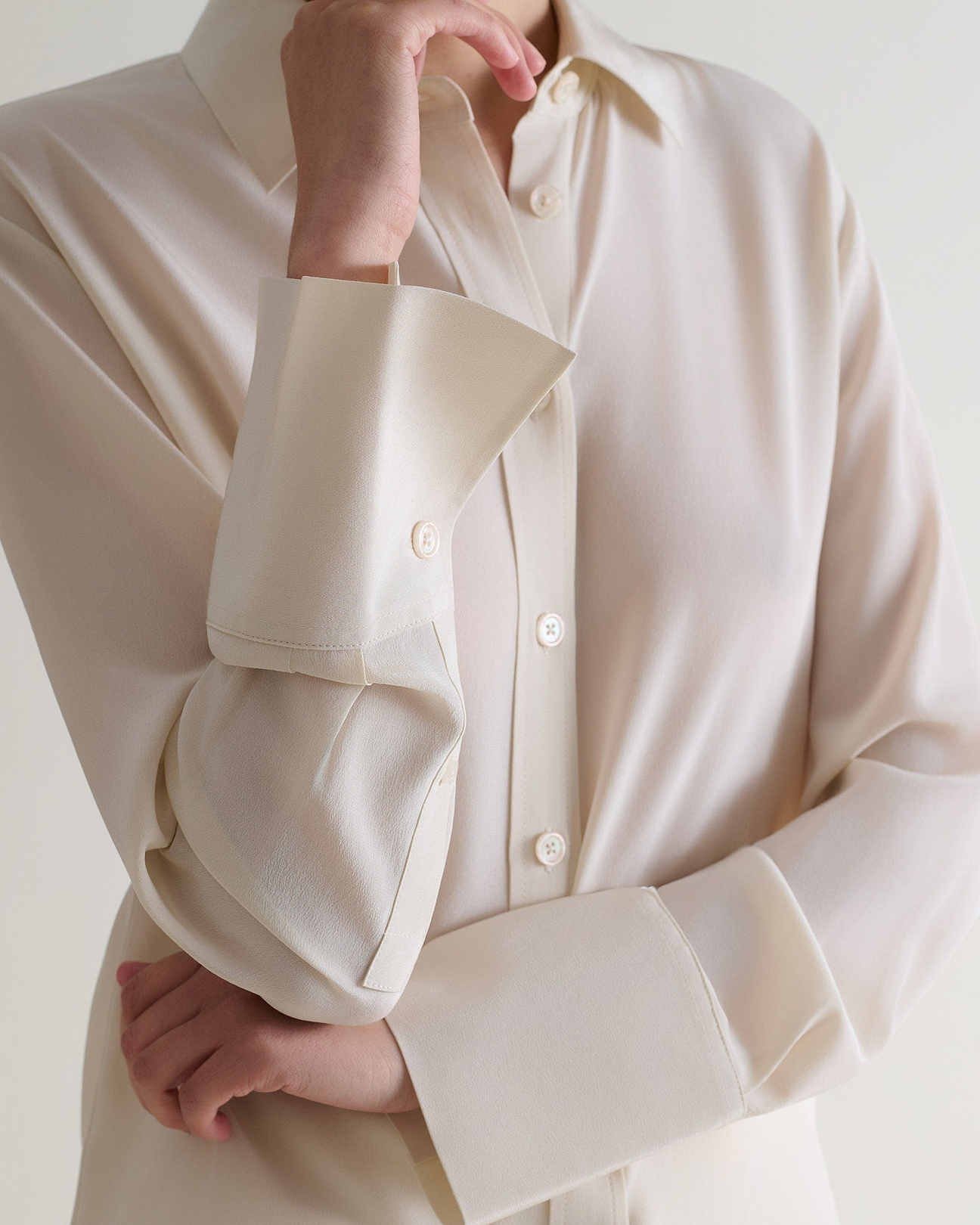 100% Silke Crepe de Chine