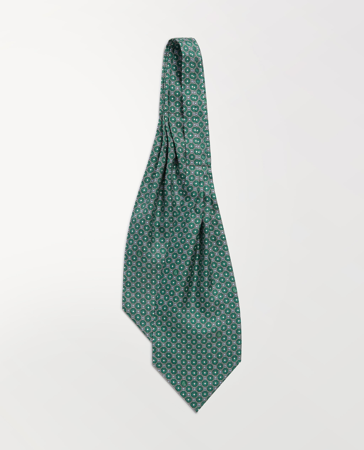 Silk Printed Cravat - Malachite/Ice Blue