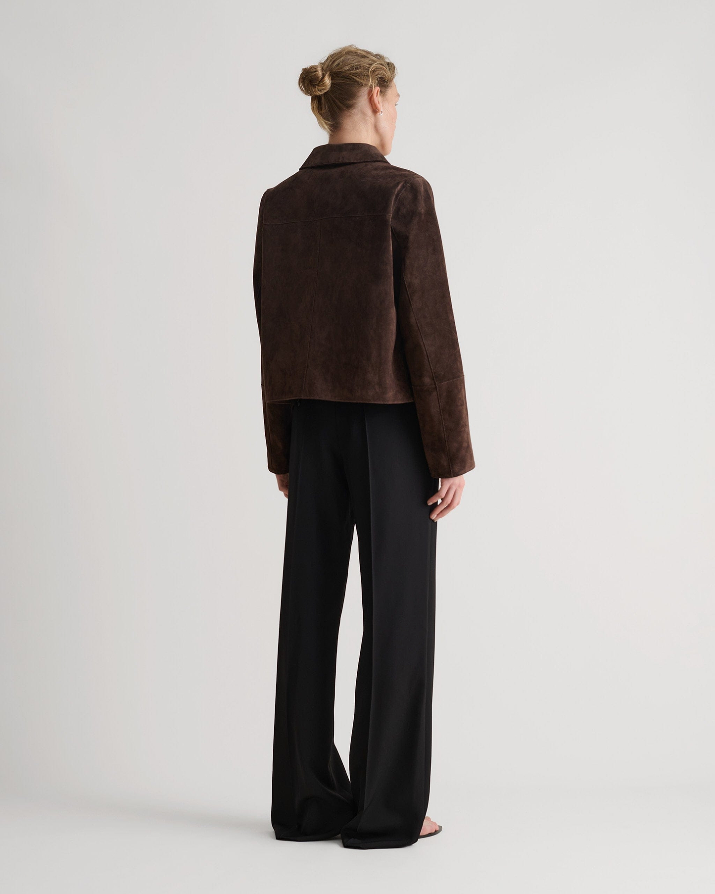 Women's Suede Jacket - Chocolate