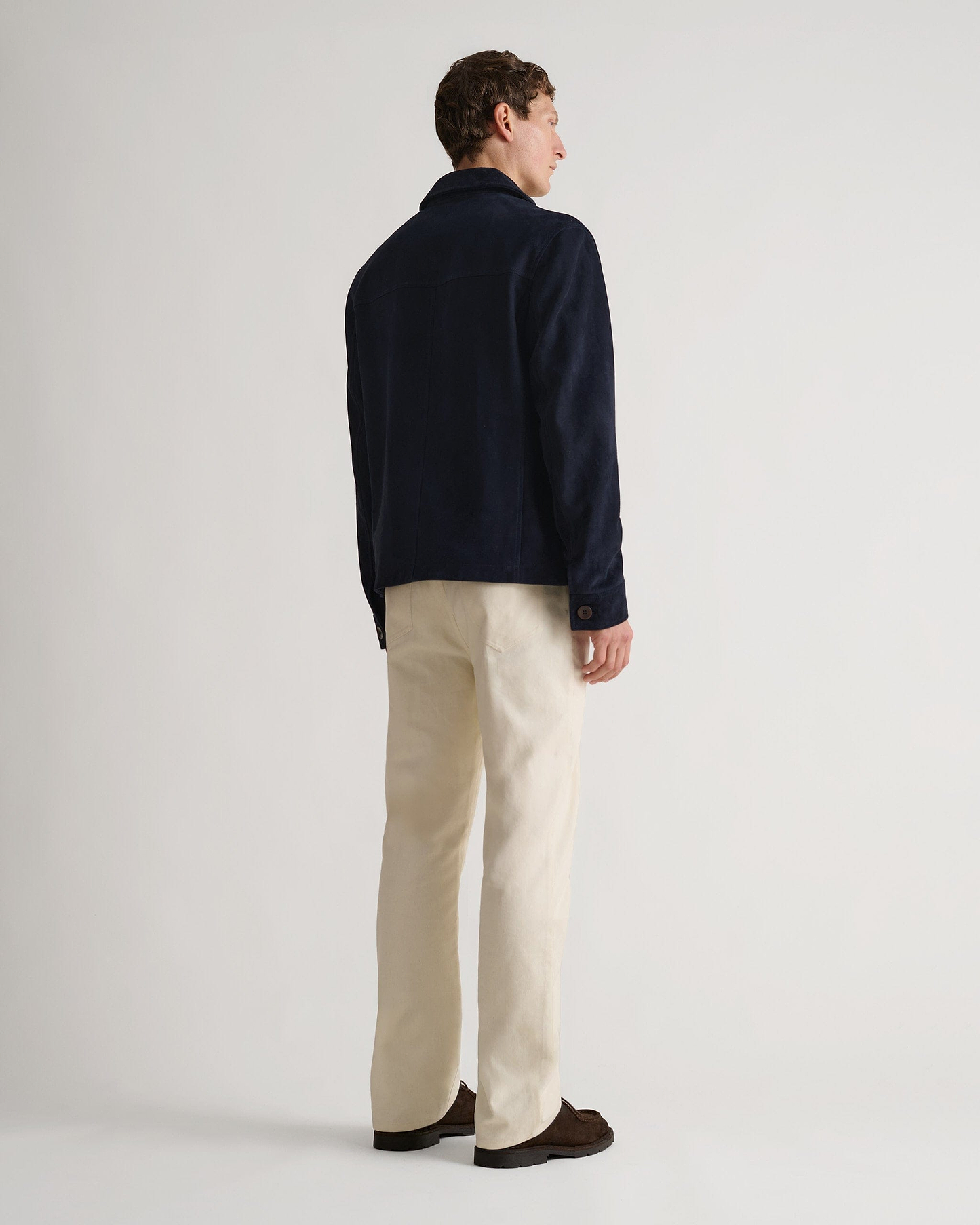Men's Suede Jacket - Indigo
