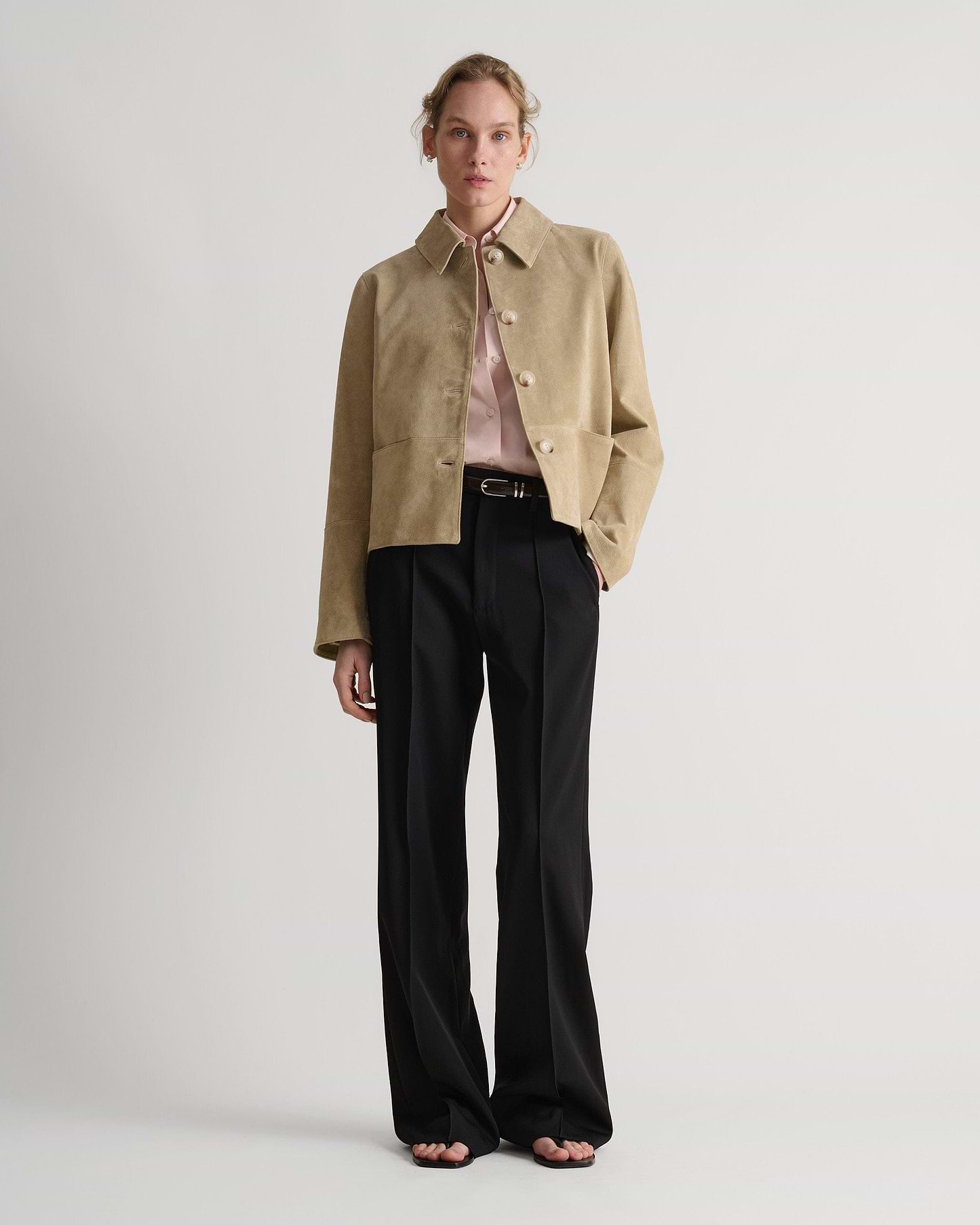Women's Suede Jacket - Sand