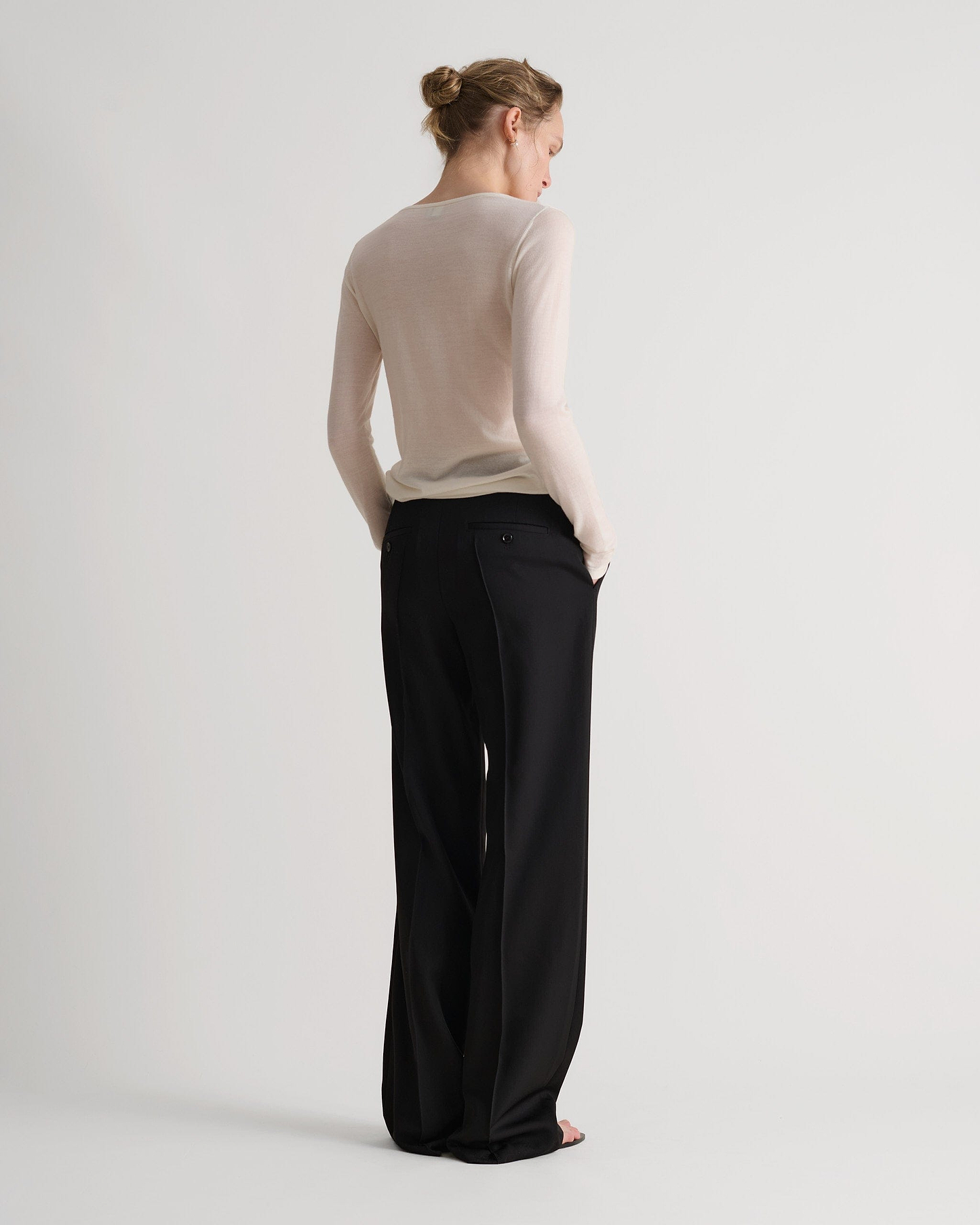 Women's Superfine Merino Button-Front Top - Buttermilk