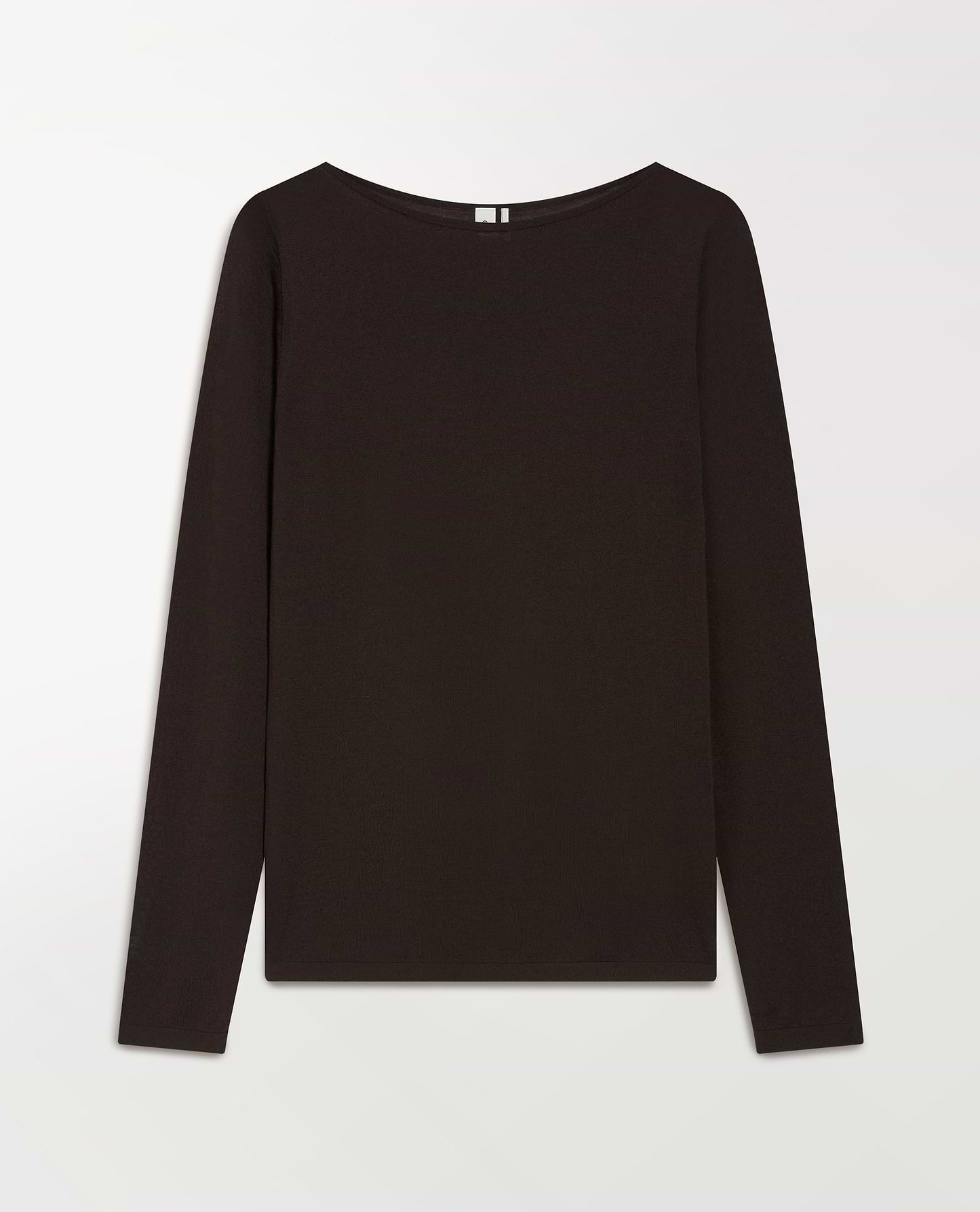 Women's Superfine Merino Straight Neck Jumper - Umber