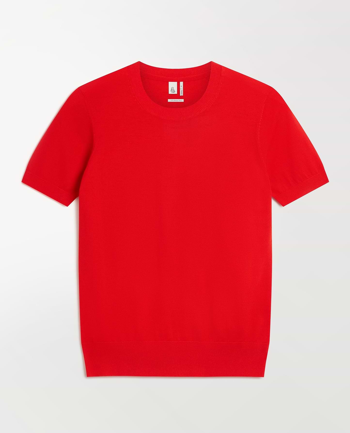 Women's Superfine Merino Wool Knitted T-shirt - Poppy