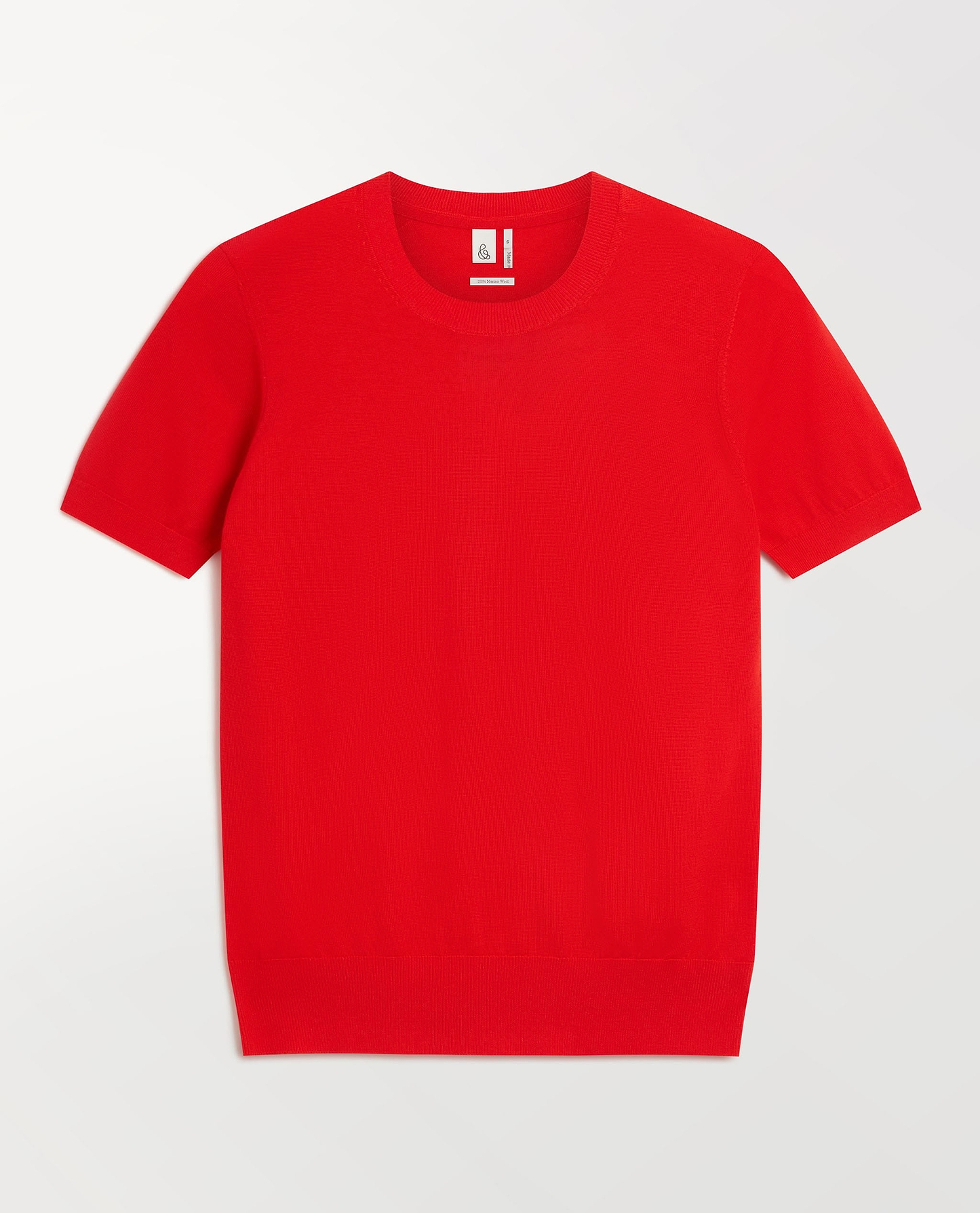Women's Superfine Merino Wool Knitted T-shirt - Poppy