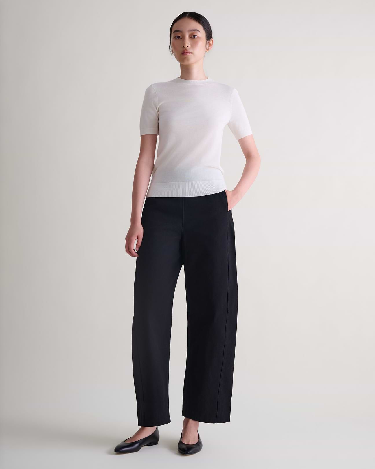 Women's Superfine Merino Wool Knitted T-shirt | Rise & Fall