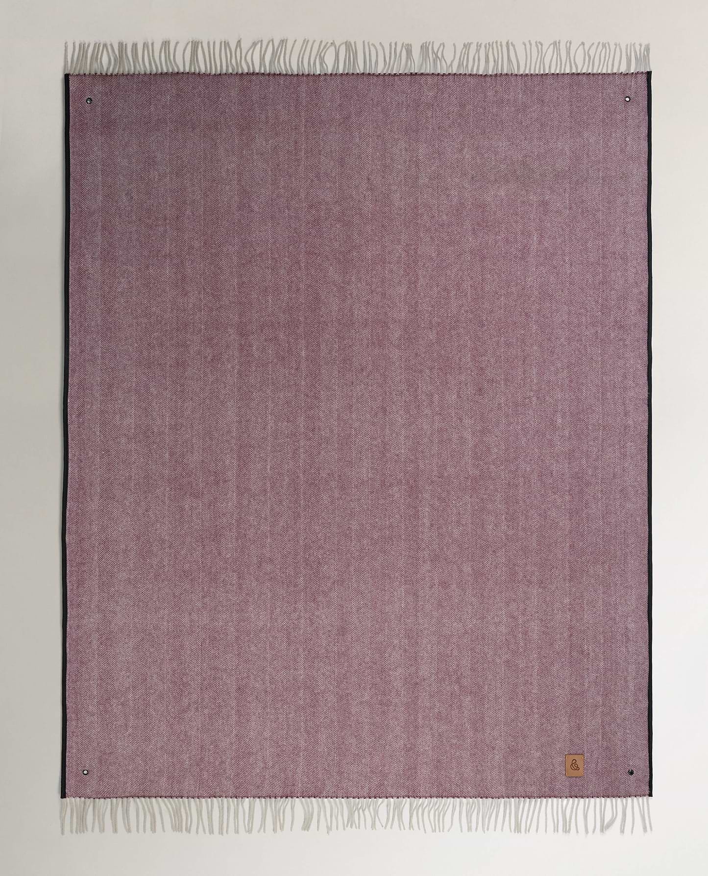 Merino Wool Waterproof Picnic Blanket - Aubergine