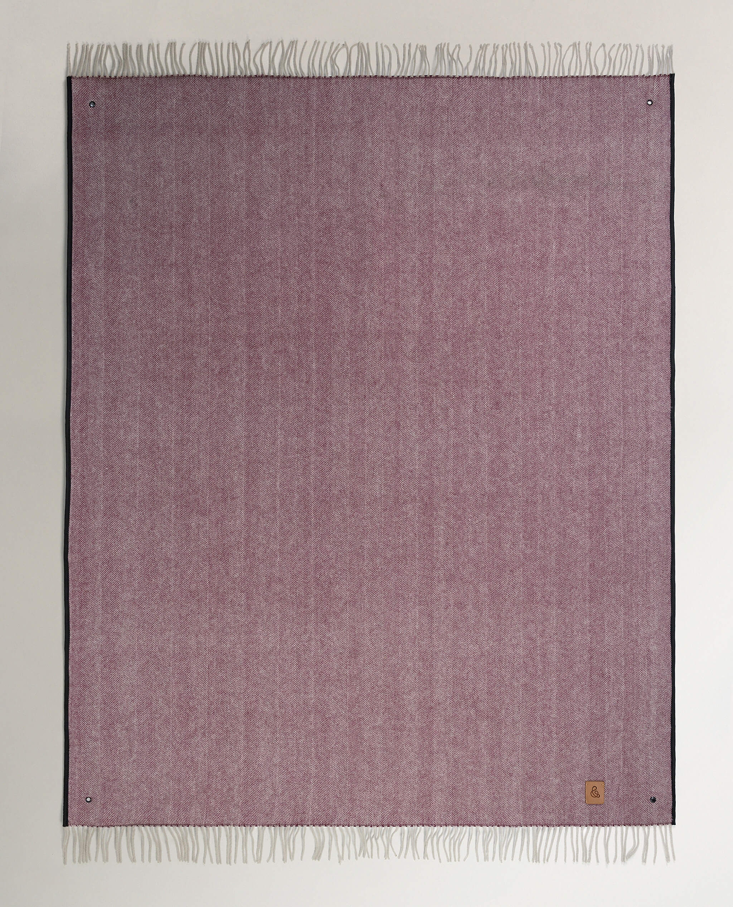 Merino Wool Waterproof Picnic Blanket - Aubergine