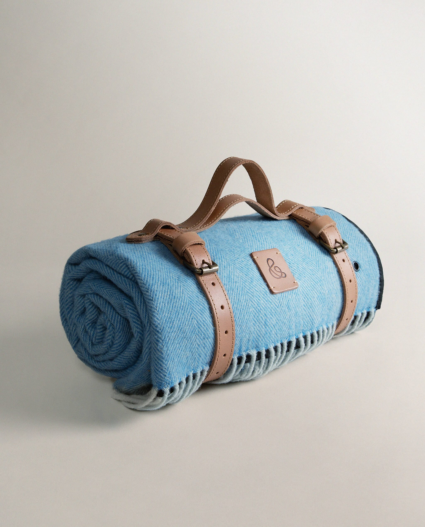 Merino Wool Waterproof Picnic Blanket - Rising Blue