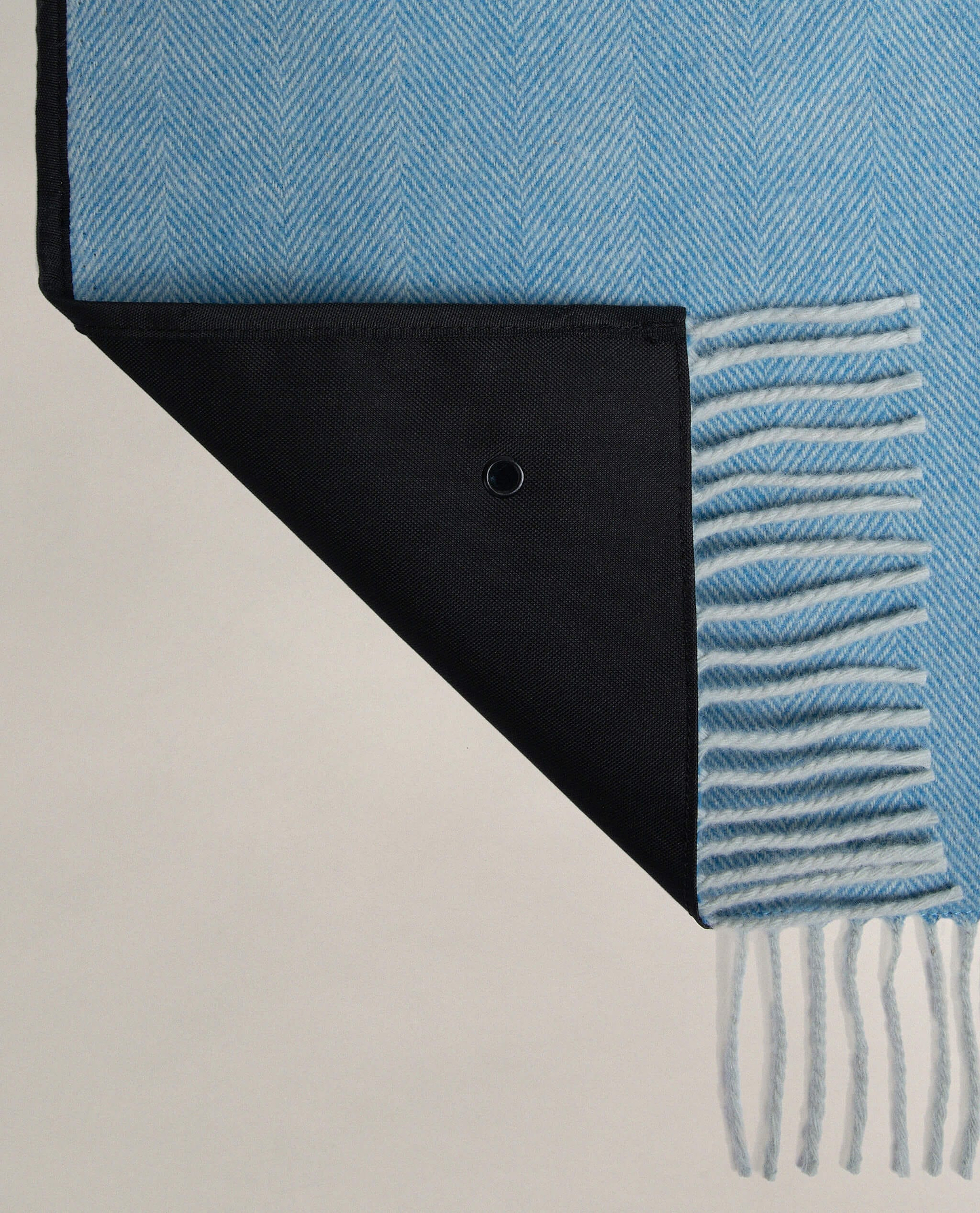 Merino Wool Waterproof Picnic Blanket - Rising Blue