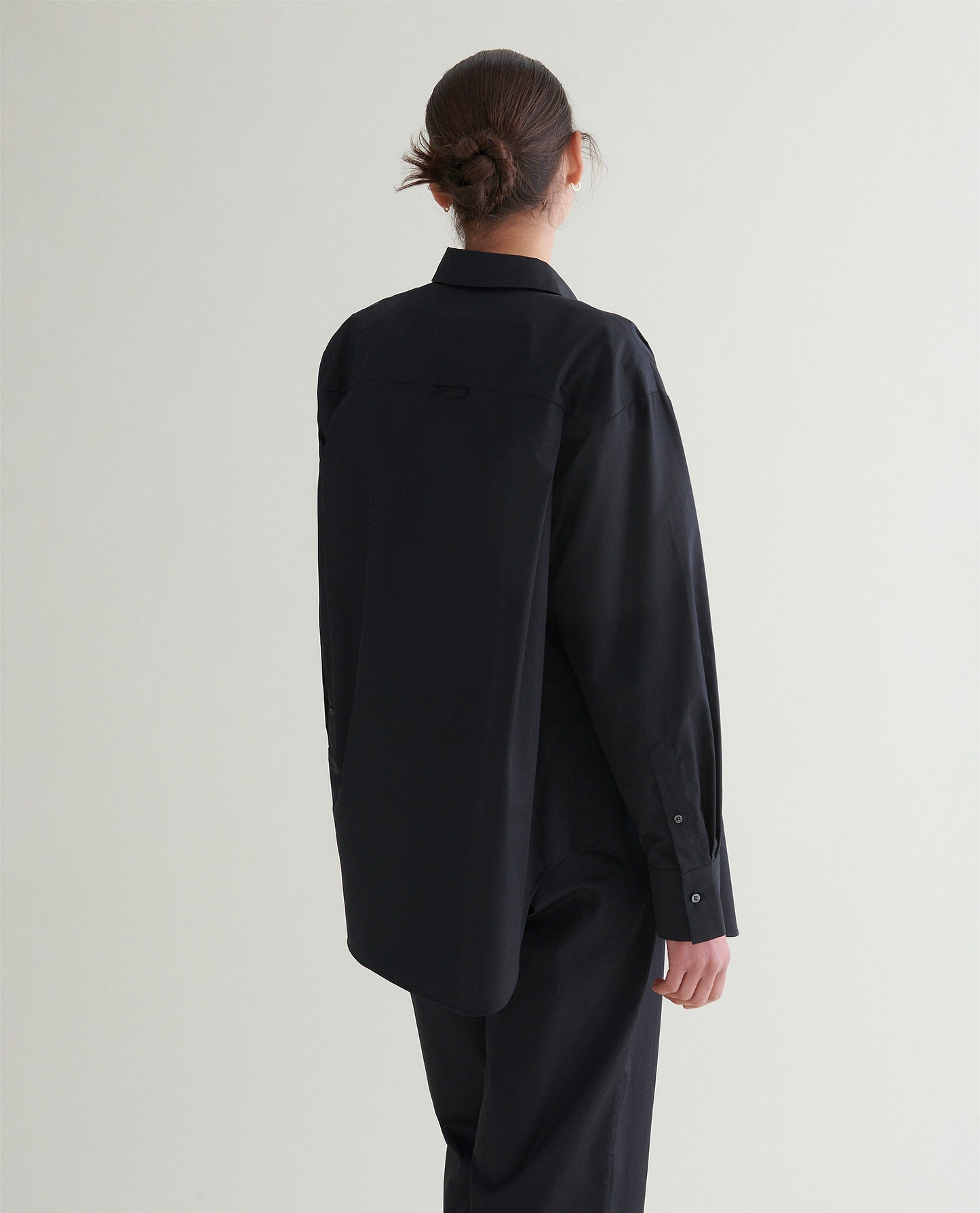 Women's Organic Cotton Poplin Shirt - Black