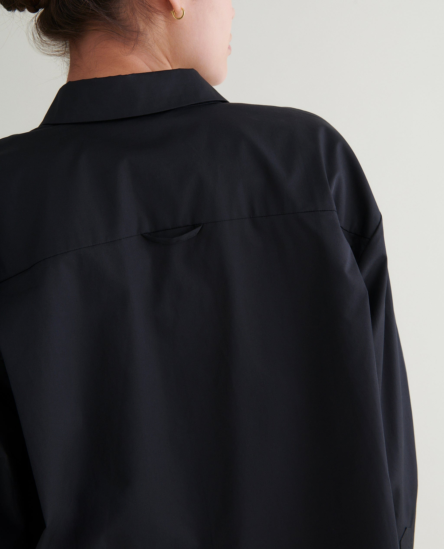 Women's Organic Cotton Poplin Shirt - Black