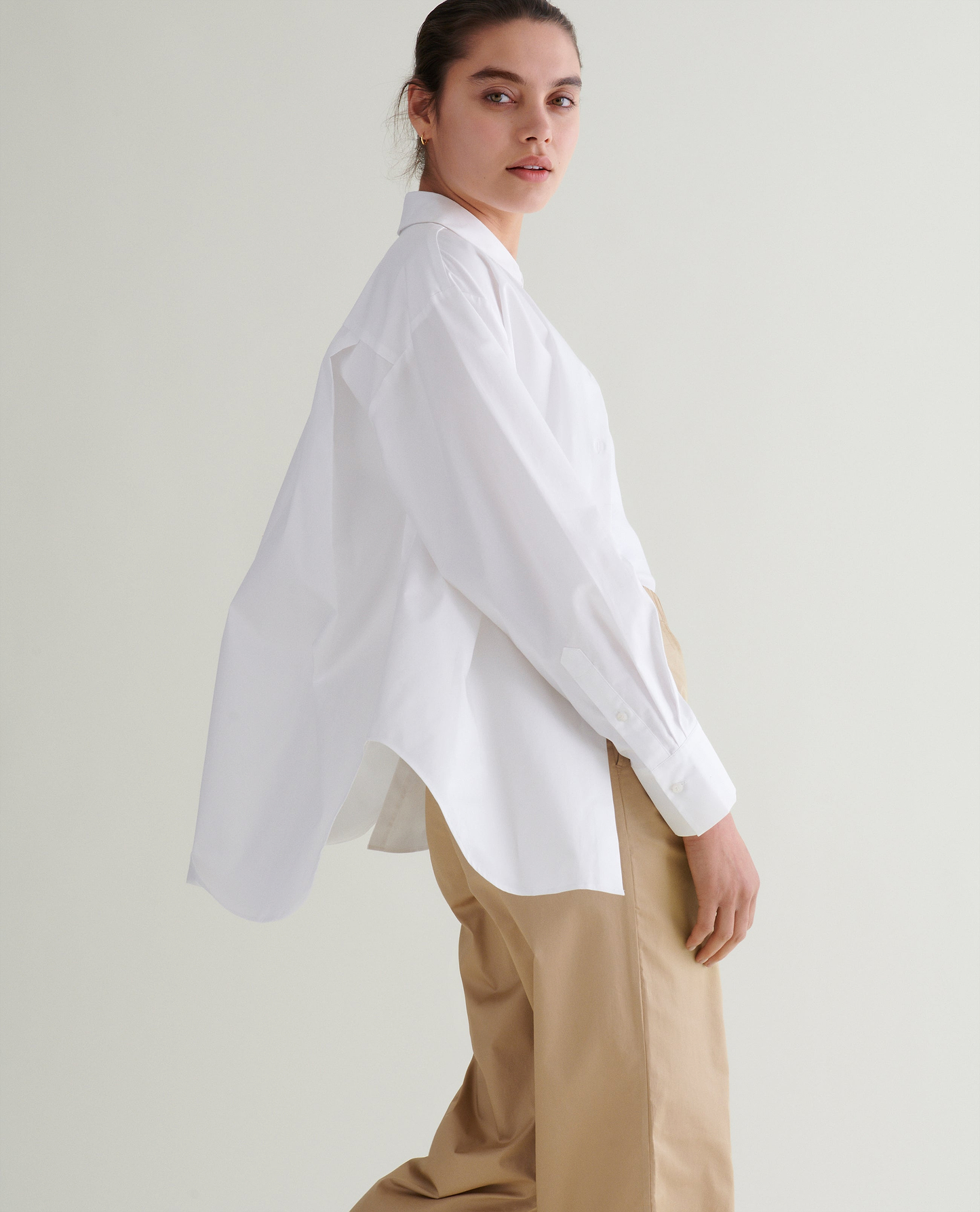 Women's Organic Cotton Poplin Shirt - White