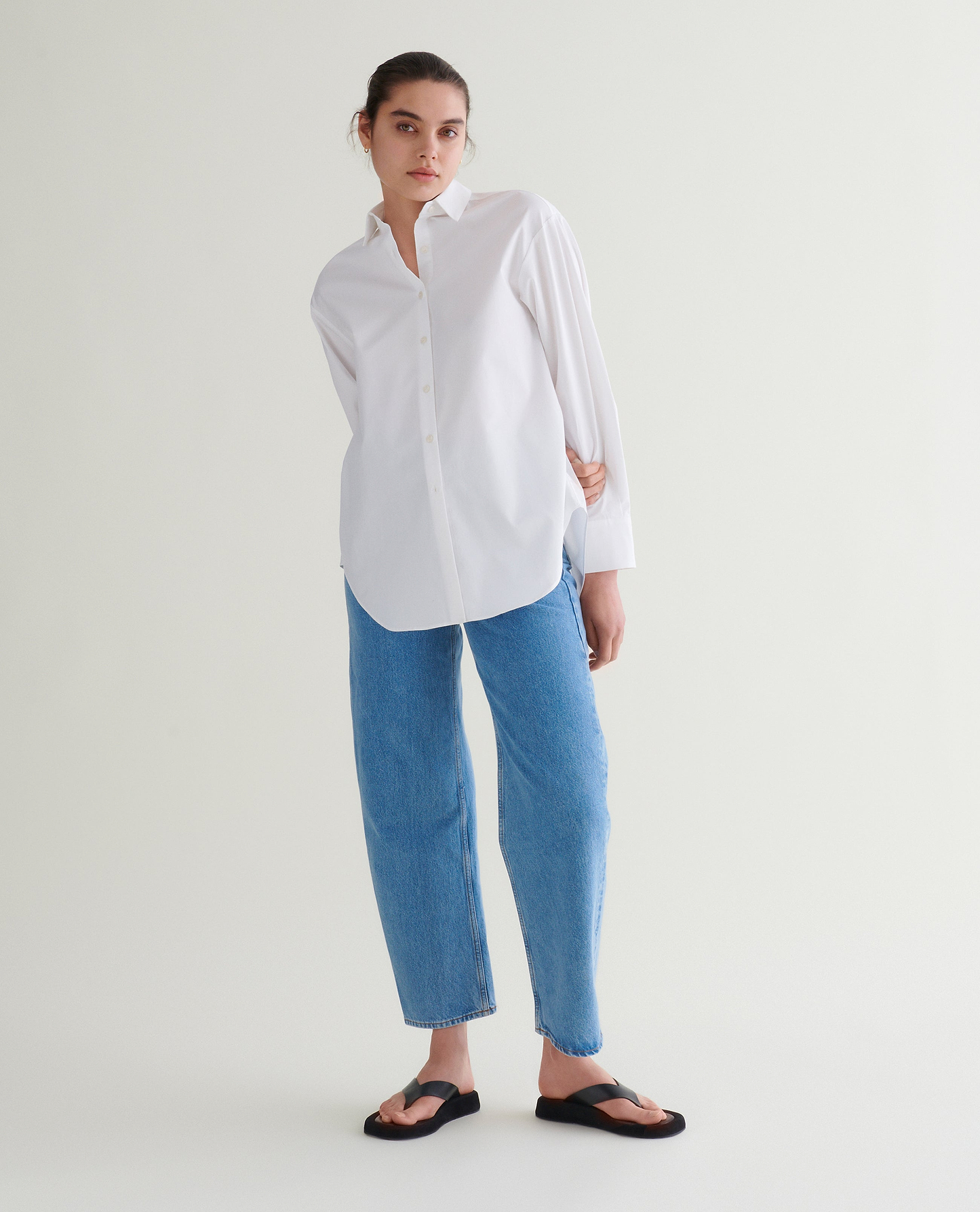 Women's Organic Cotton Poplin Shirt - White
