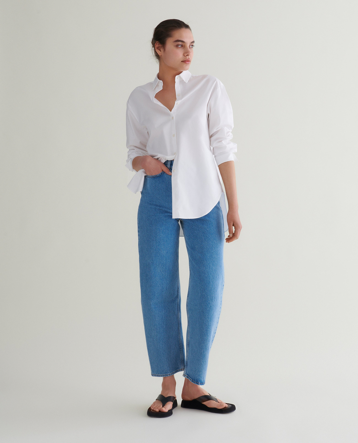 Women's Organic Cotton Poplin Shirt - White