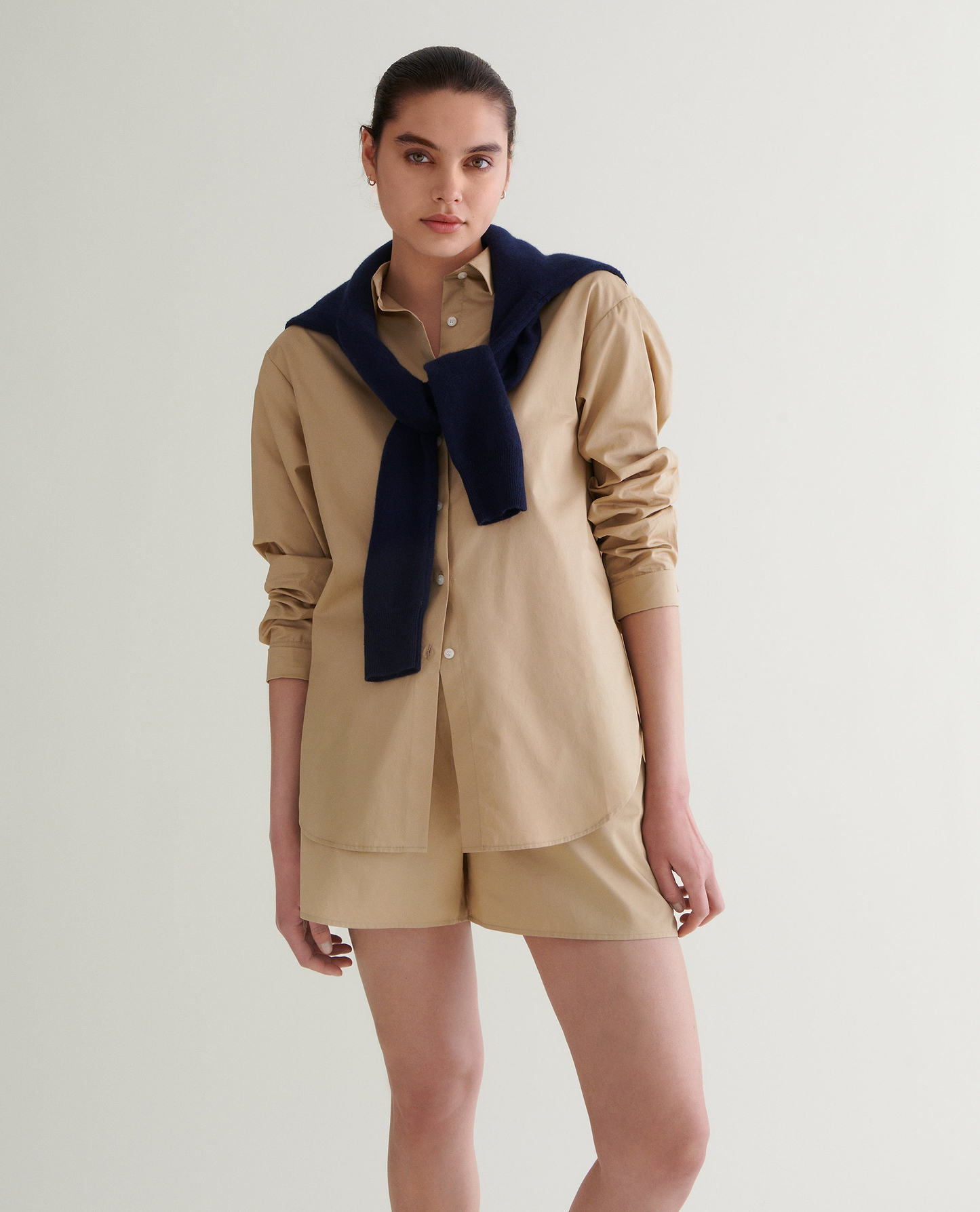 Women's Organic Cotton Poplin Shirt - Sandstone