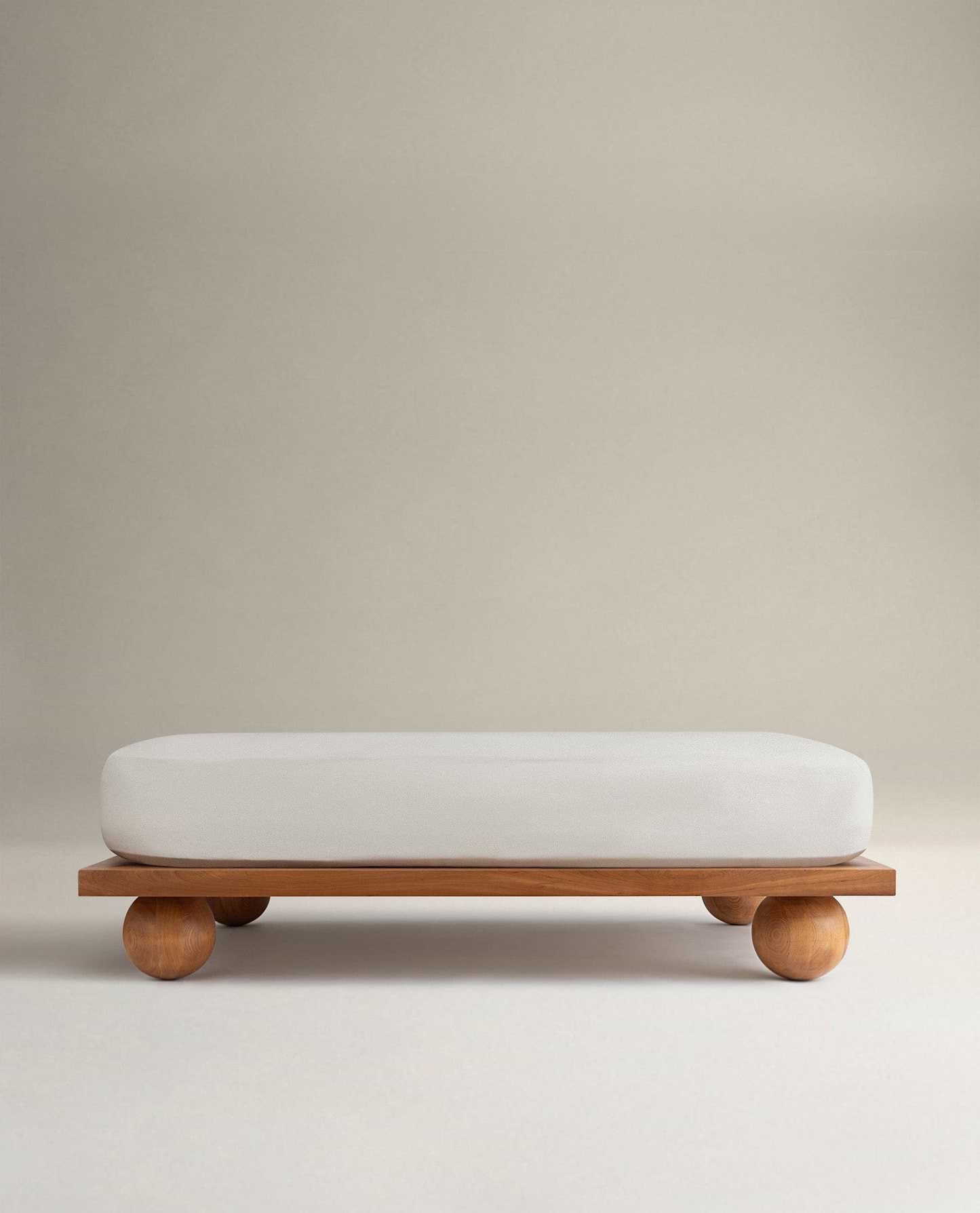 Image 1 of 5 showing Rise & Fall's Crisp & Cool organic cotton fitted sheet in cream.