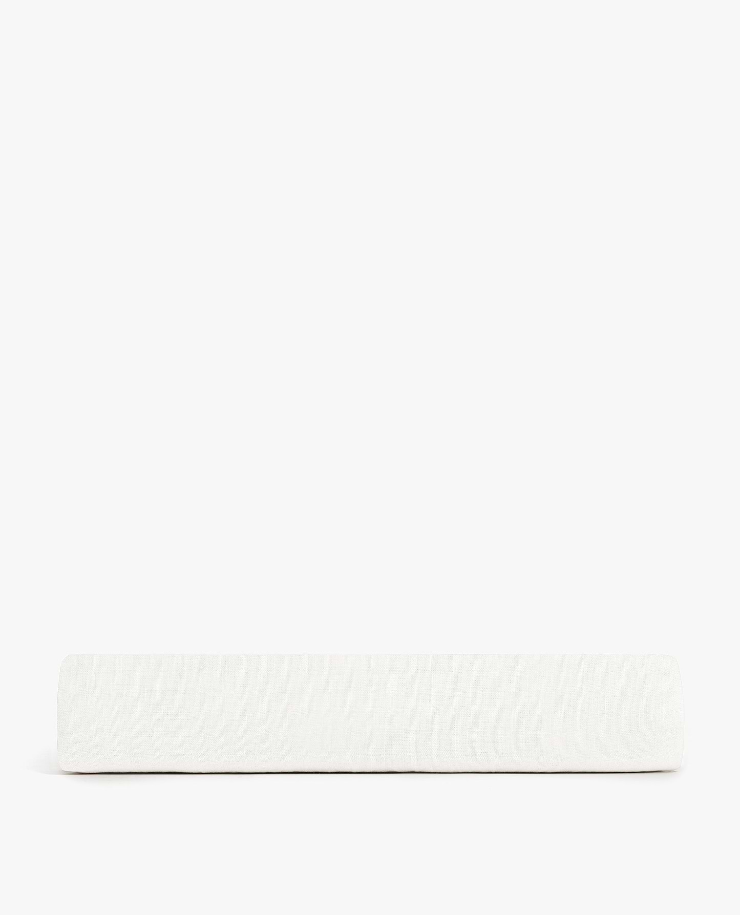 Image 2 of 3 showing Rise & Fall's Relaxed & Refined linen flat bed sheet in white.