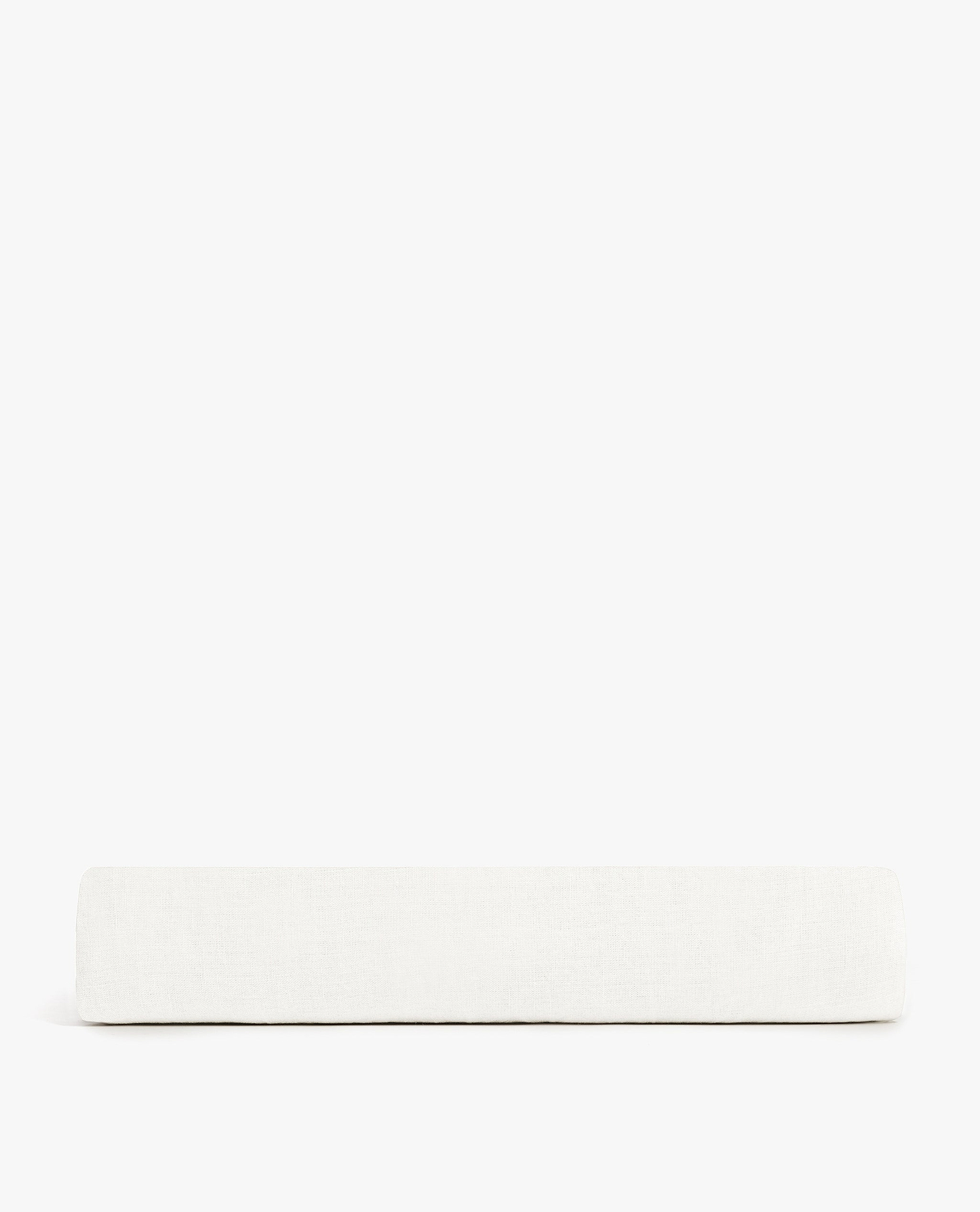 Image 2 of 3 showing Rise & Fall's Relaxed & Refined linen flat bed sheet in white.