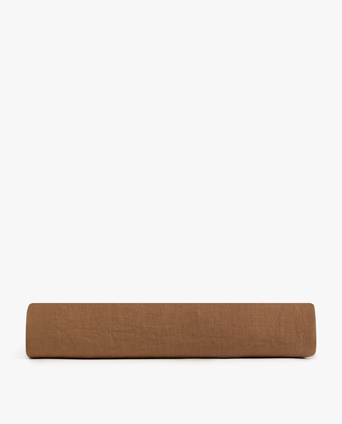 Image 2 of 3 showing Rise & Fall's Relaxed & Refined linen flat sheet in ochre.